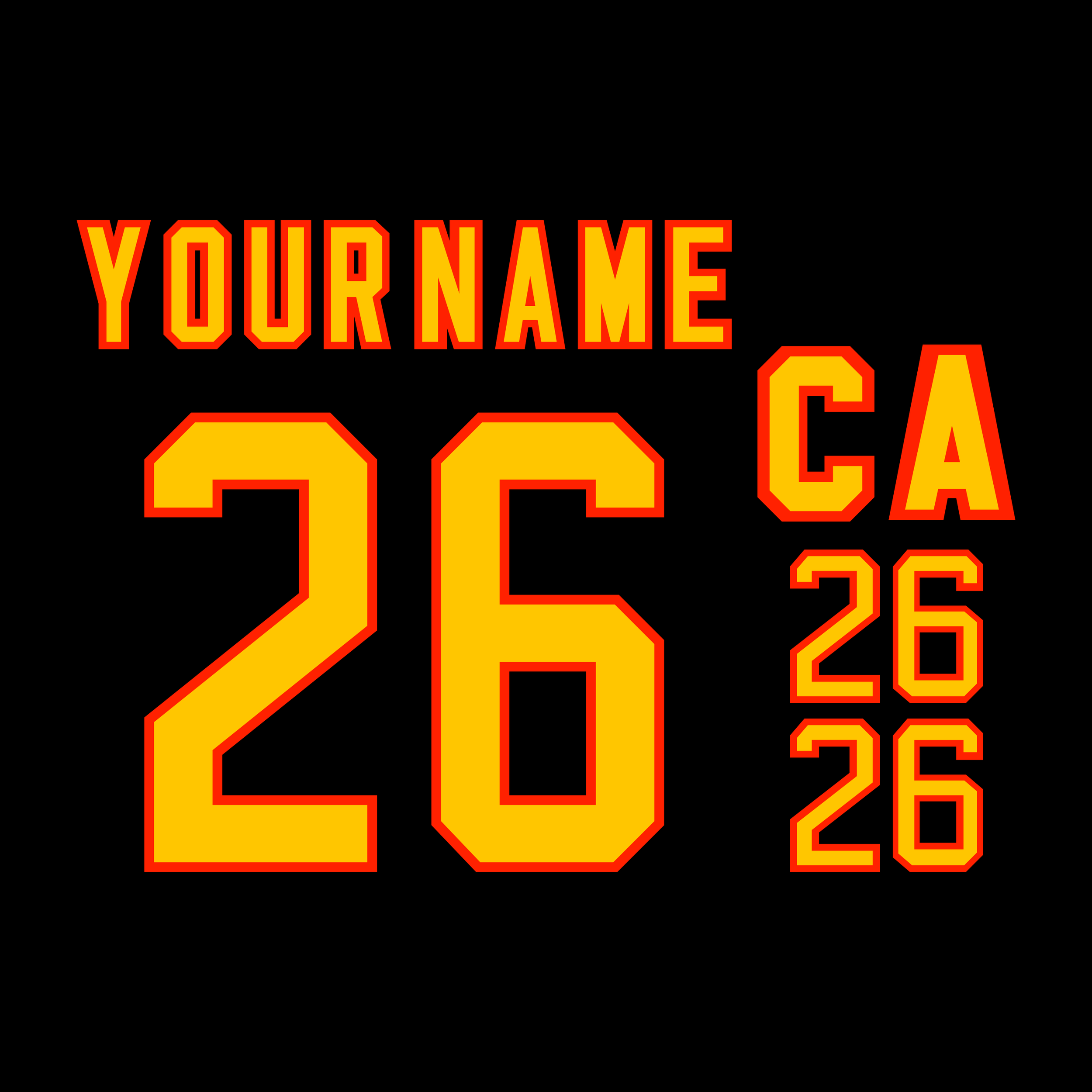 Vancouver Canucks 1985-89 Black Jersey Lettering Kit