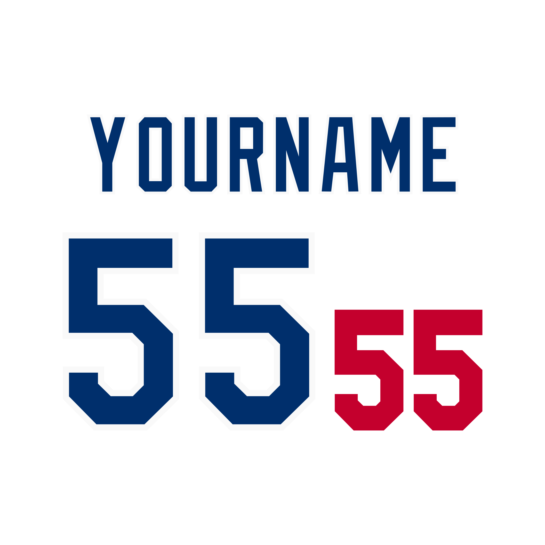 Los Angeles Dodgers 1987-98 White Jersey Lettering Kit