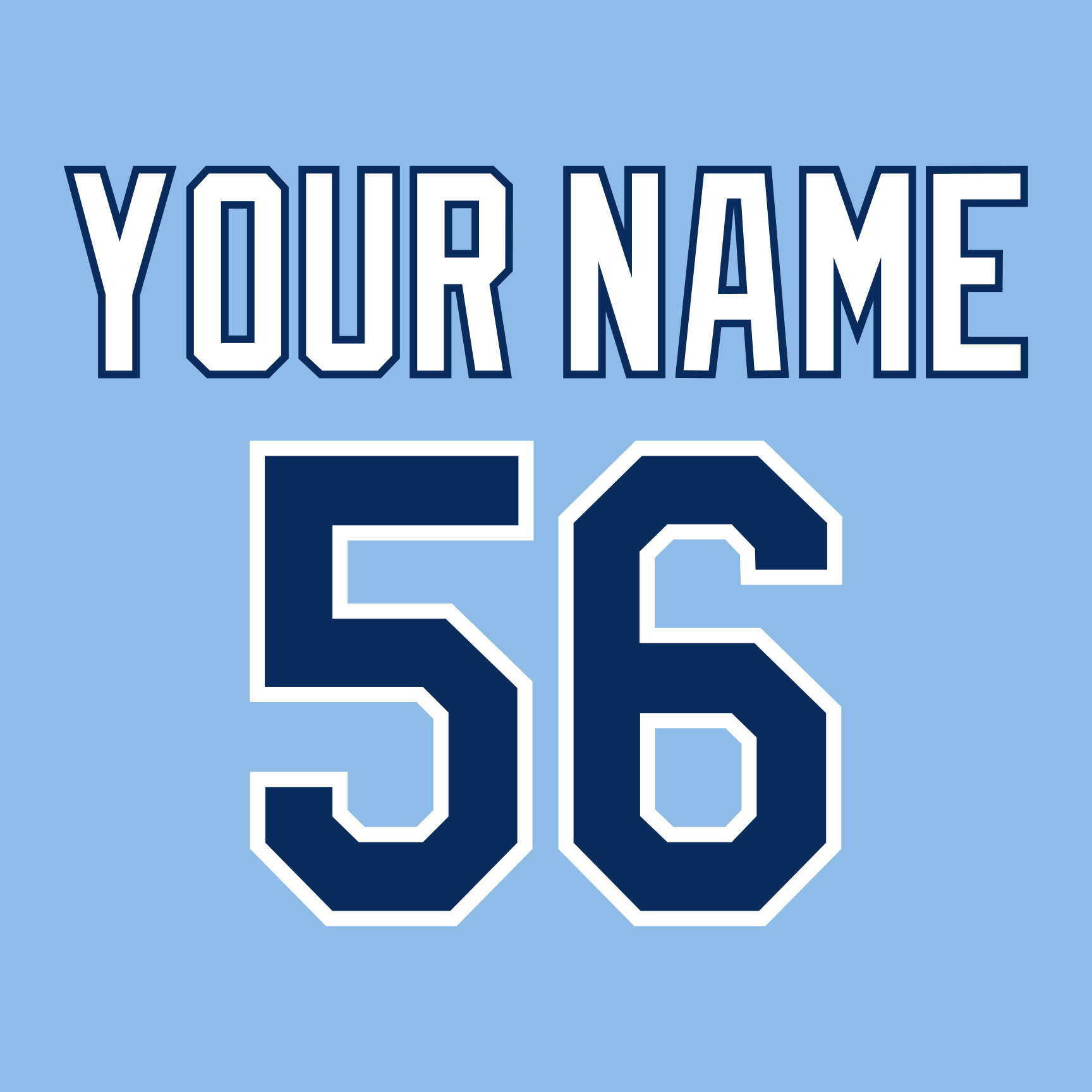 Tampa Bay Rays 2019-Present Blue Jersey Lettering Kit