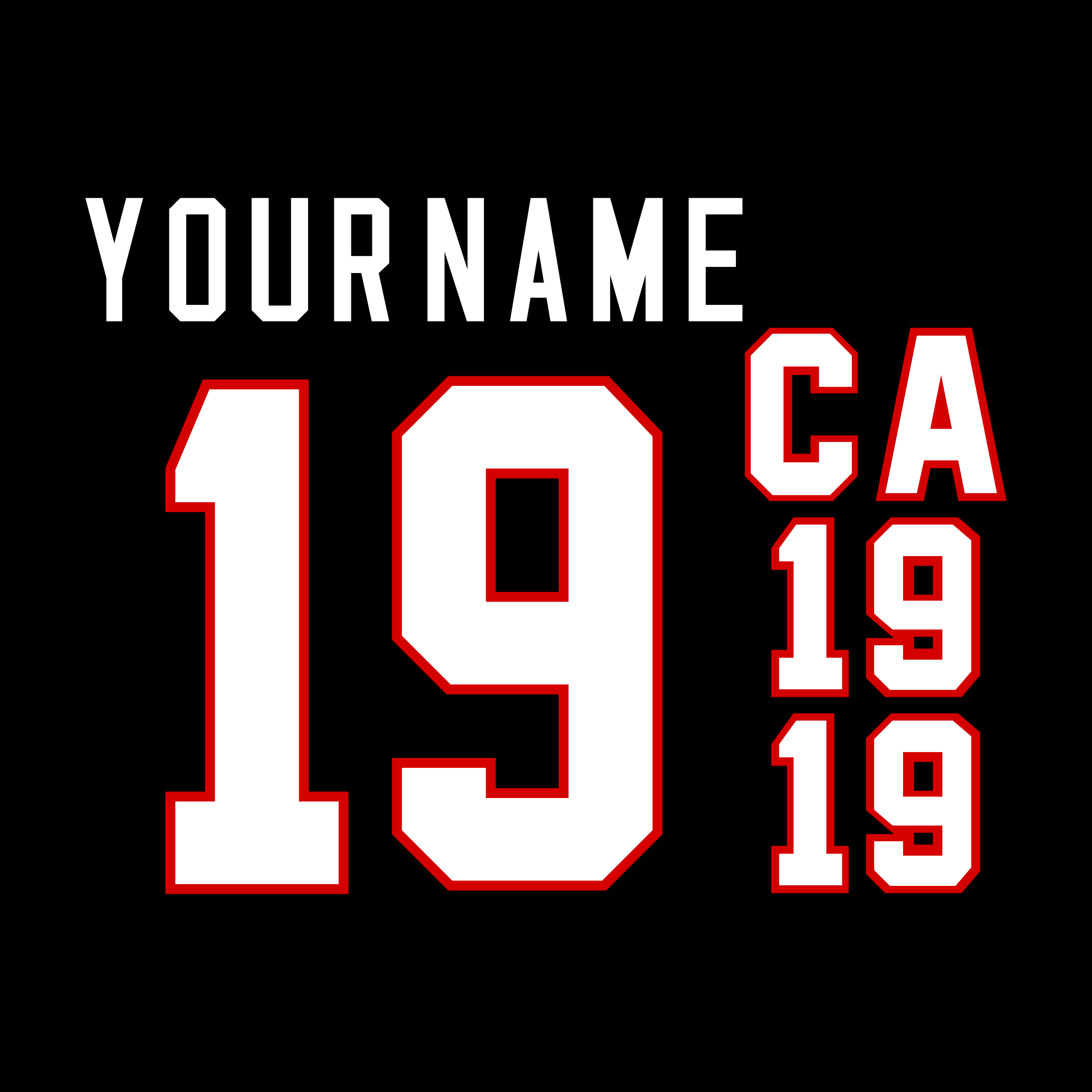 Ottawa Senators 1993-95 Black Jersey Lettering Kit
