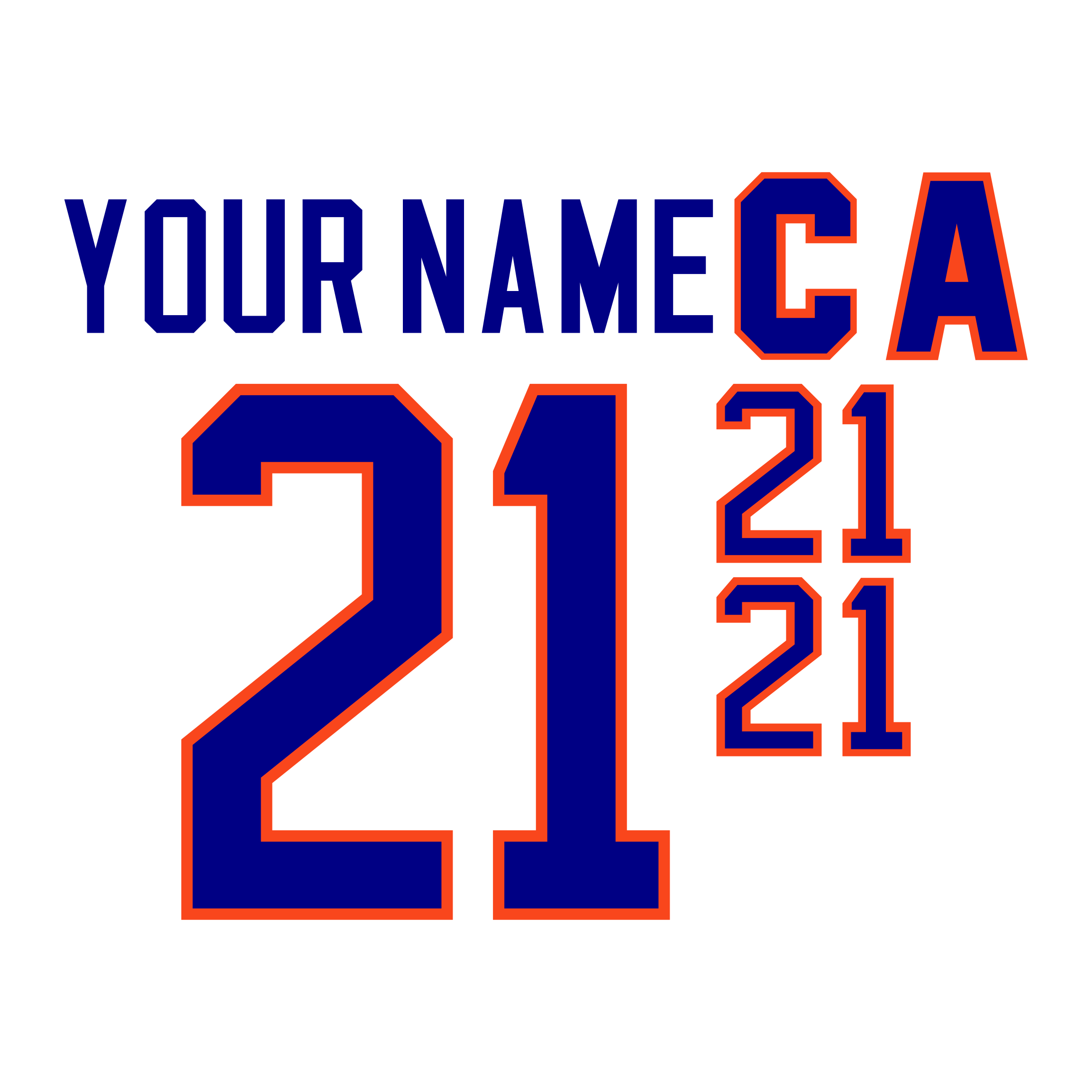 New York Islanders 1985-91 White Jersey Lettering Kit