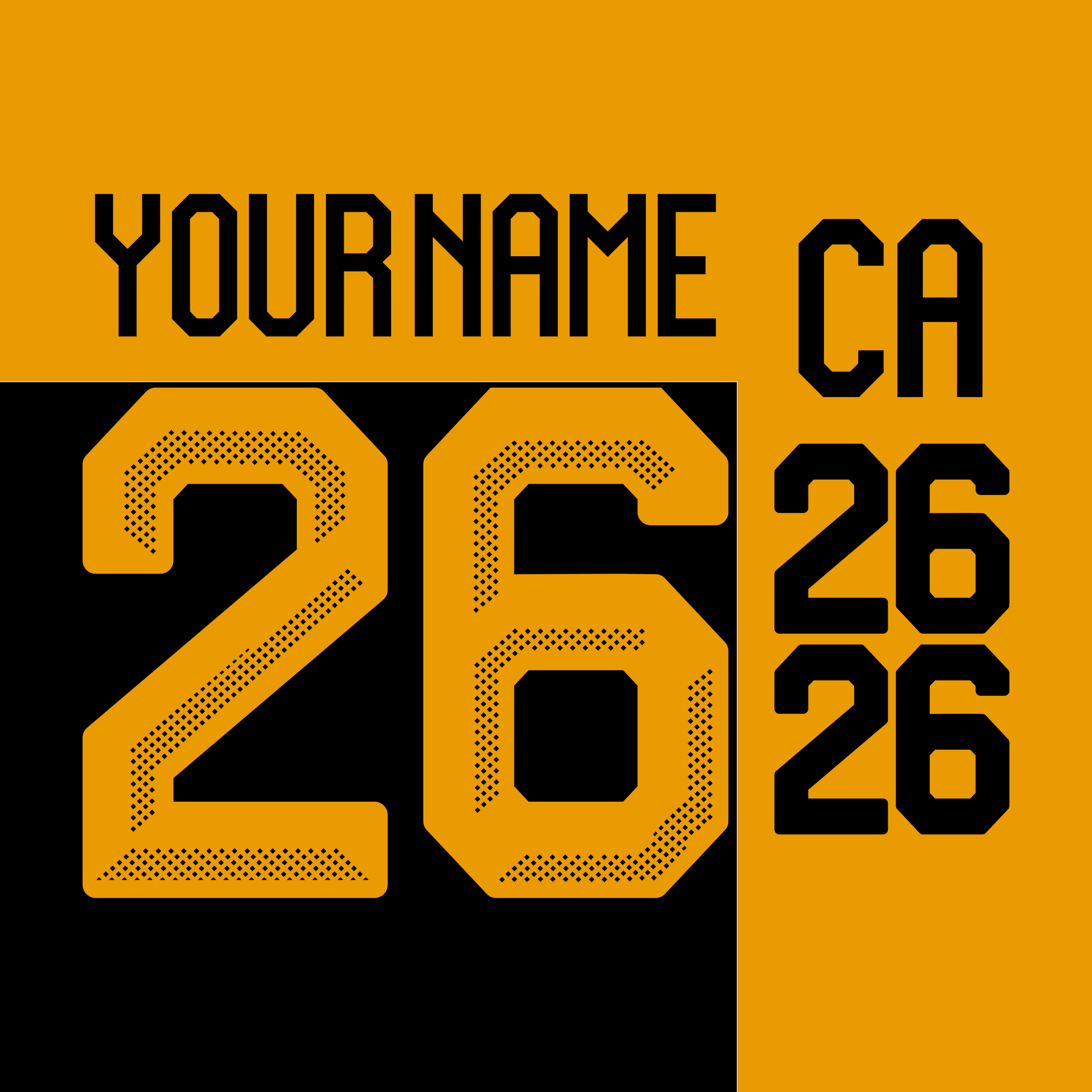 Team Germany 2026 Olympics Black Jersey Lettering Kit