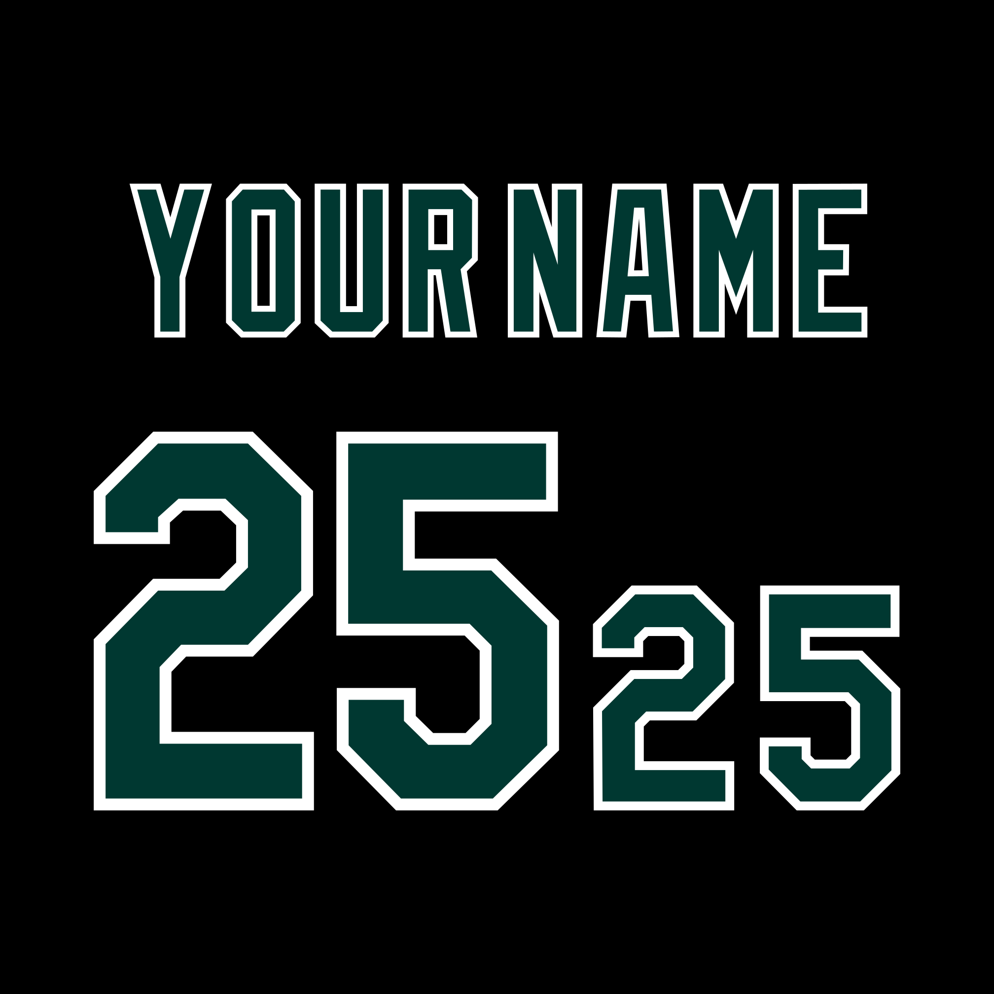 Oakland A's 2000-01 Black Jersey Lettering Kit