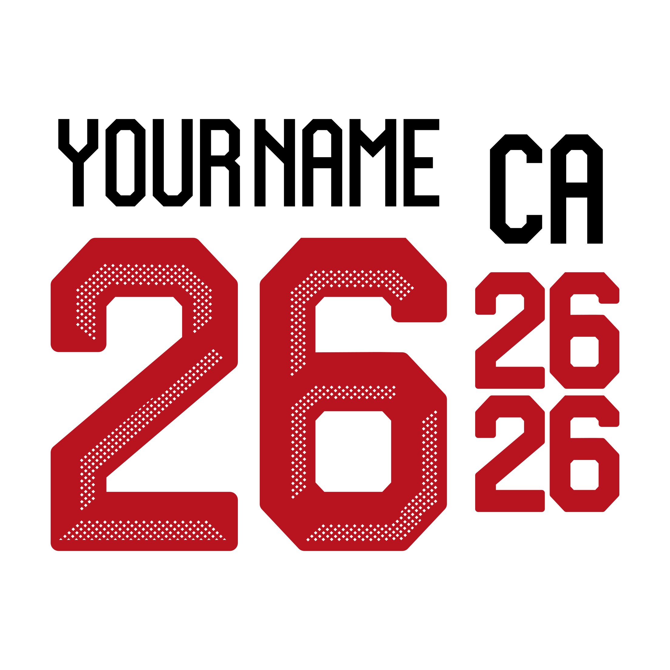 Team Canada 2026 Olympics White Jersey Lettering Kit