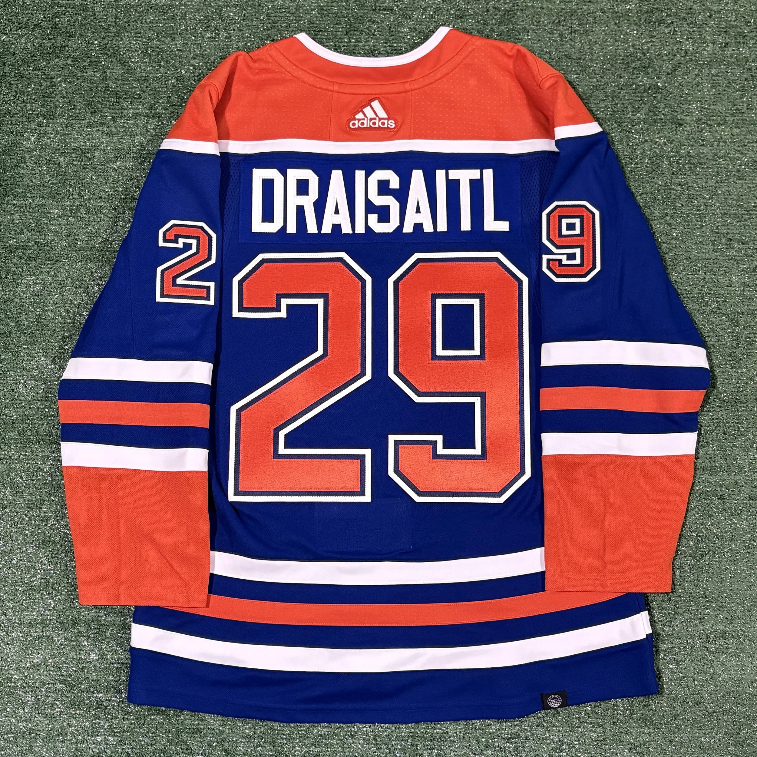 NWOT Leon Draisaitl Edmonton Oilers Adidas Primegreen 2024 SCF Jersey - Sz. 46