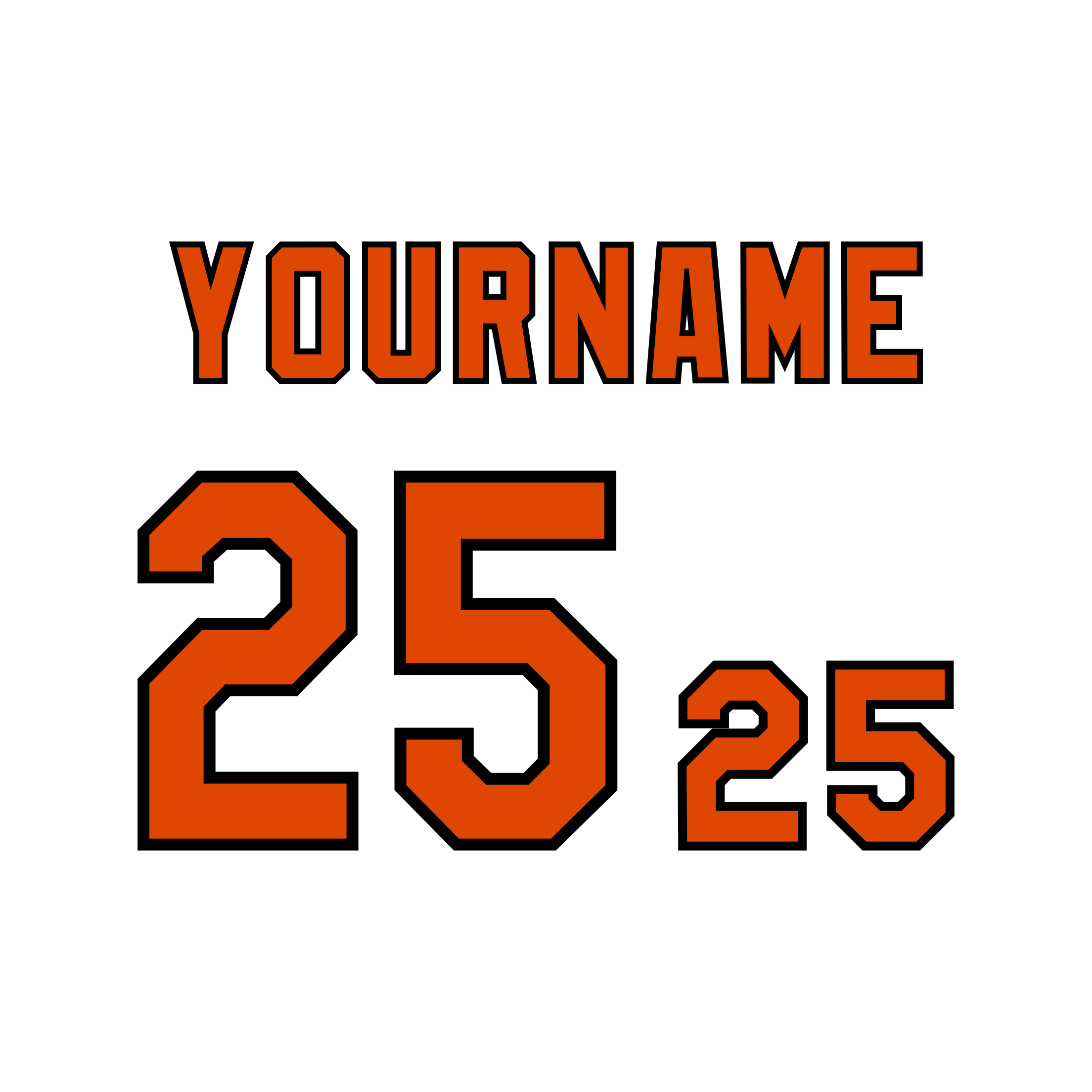 Baltimore Orioles 1989-94 White Jersey Lettering Kit