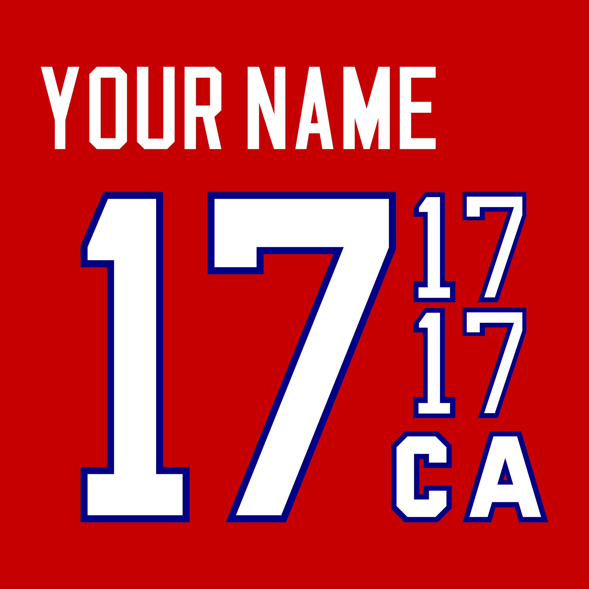 Montreal Canadiens 1984-97 Red Jersey Lettering Kit
