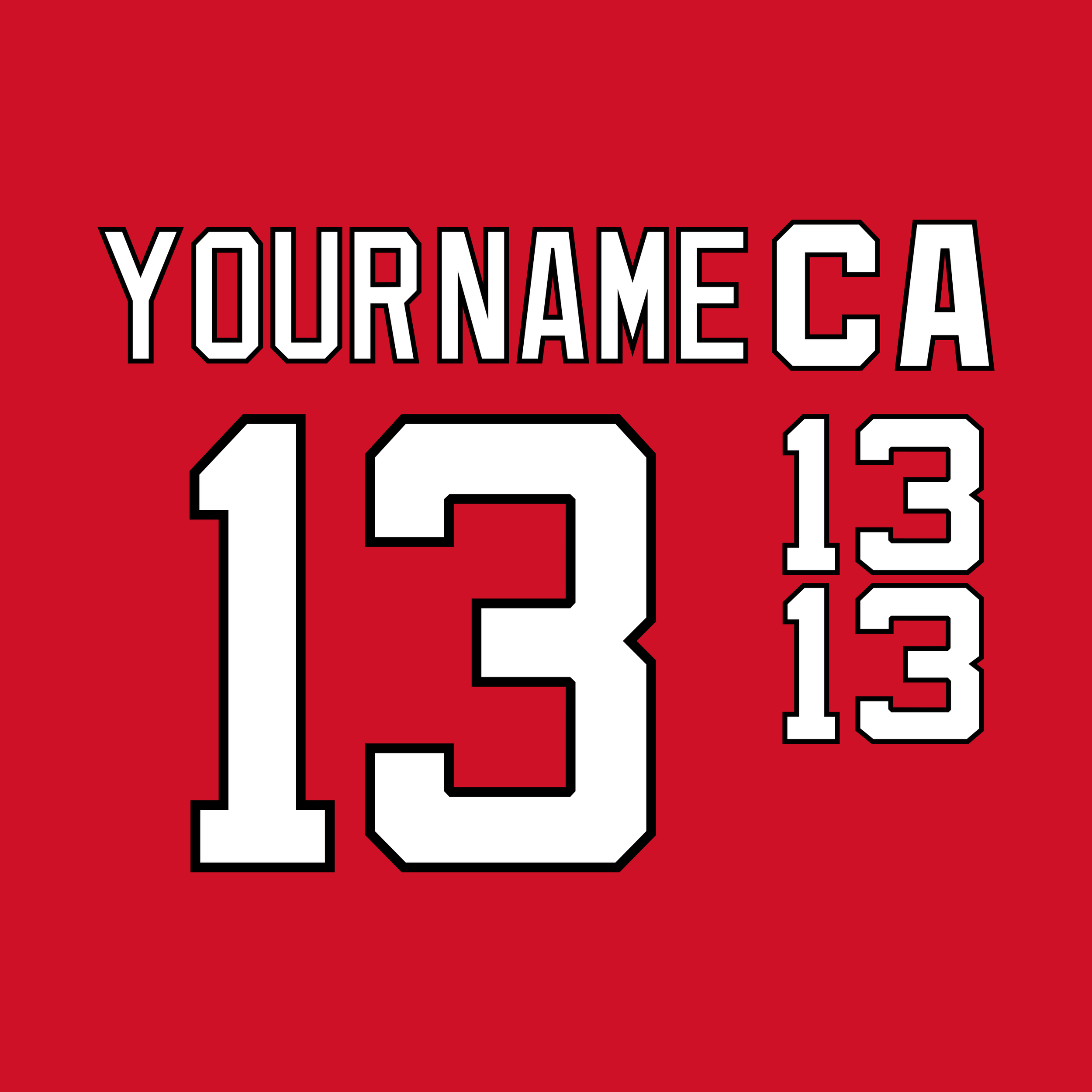 New Jersey Devils 2017-Present Red Jersey Lettering Kit