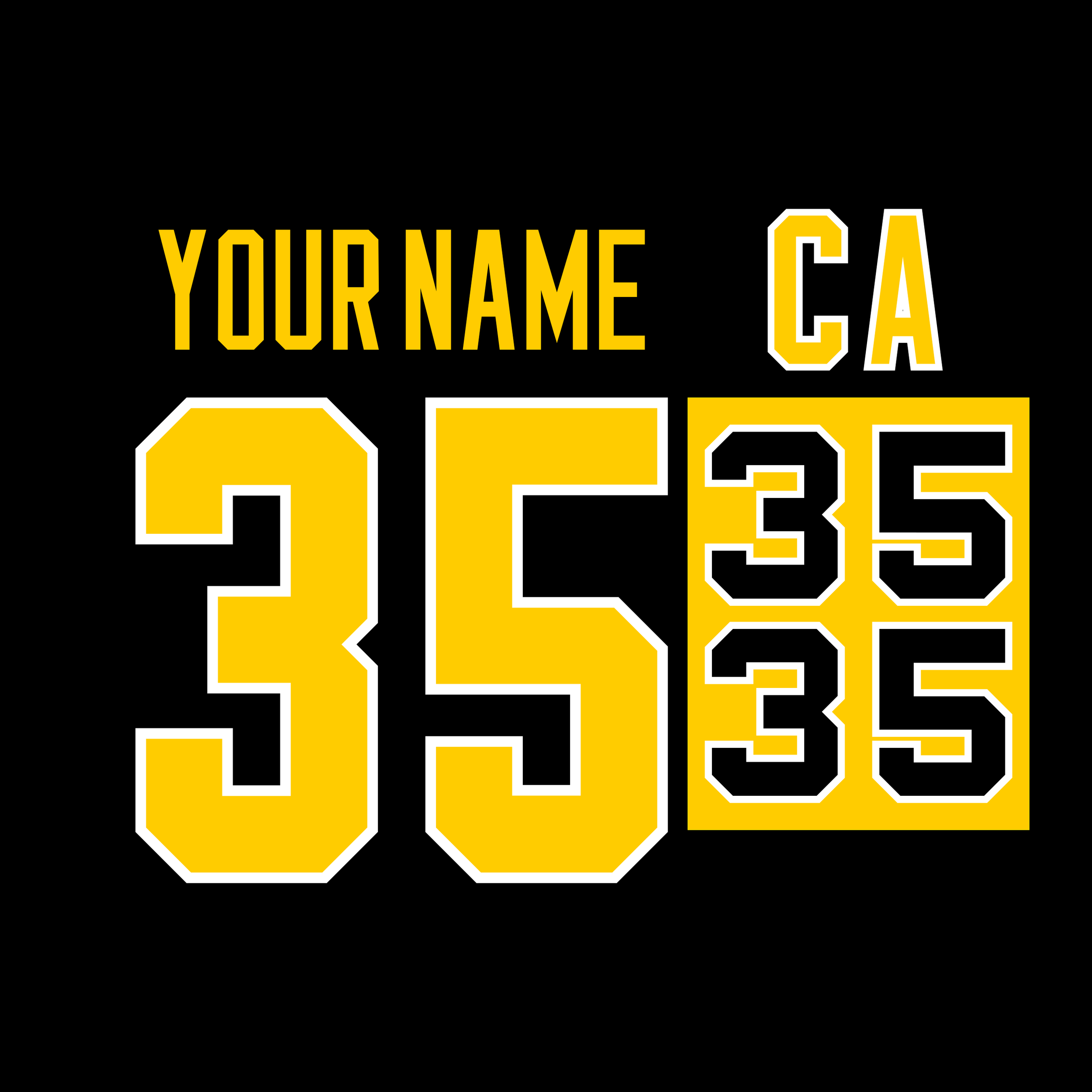 Pittsburgh Penguins 2014-Present Black Jersey Lettering Kit