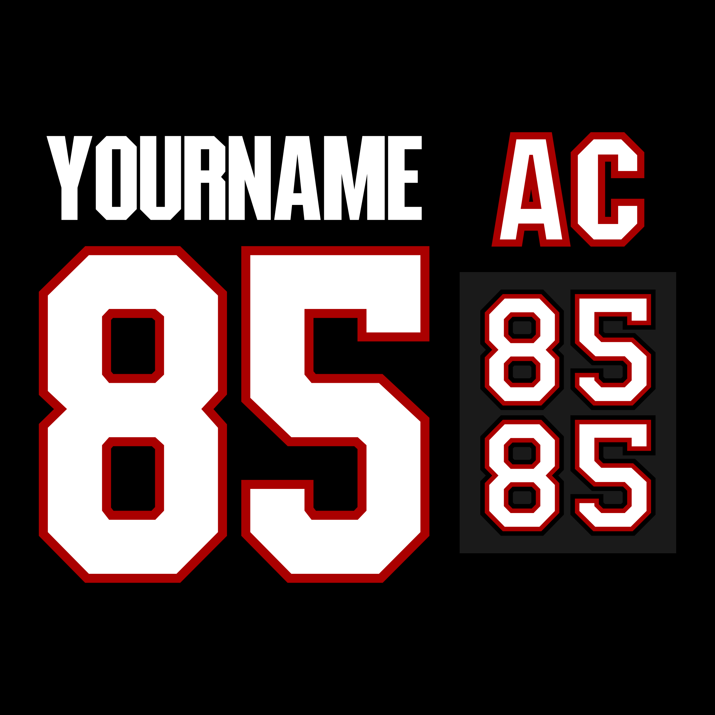 Ottawa Senators 2020-Present Black Jersey Lettering Kit