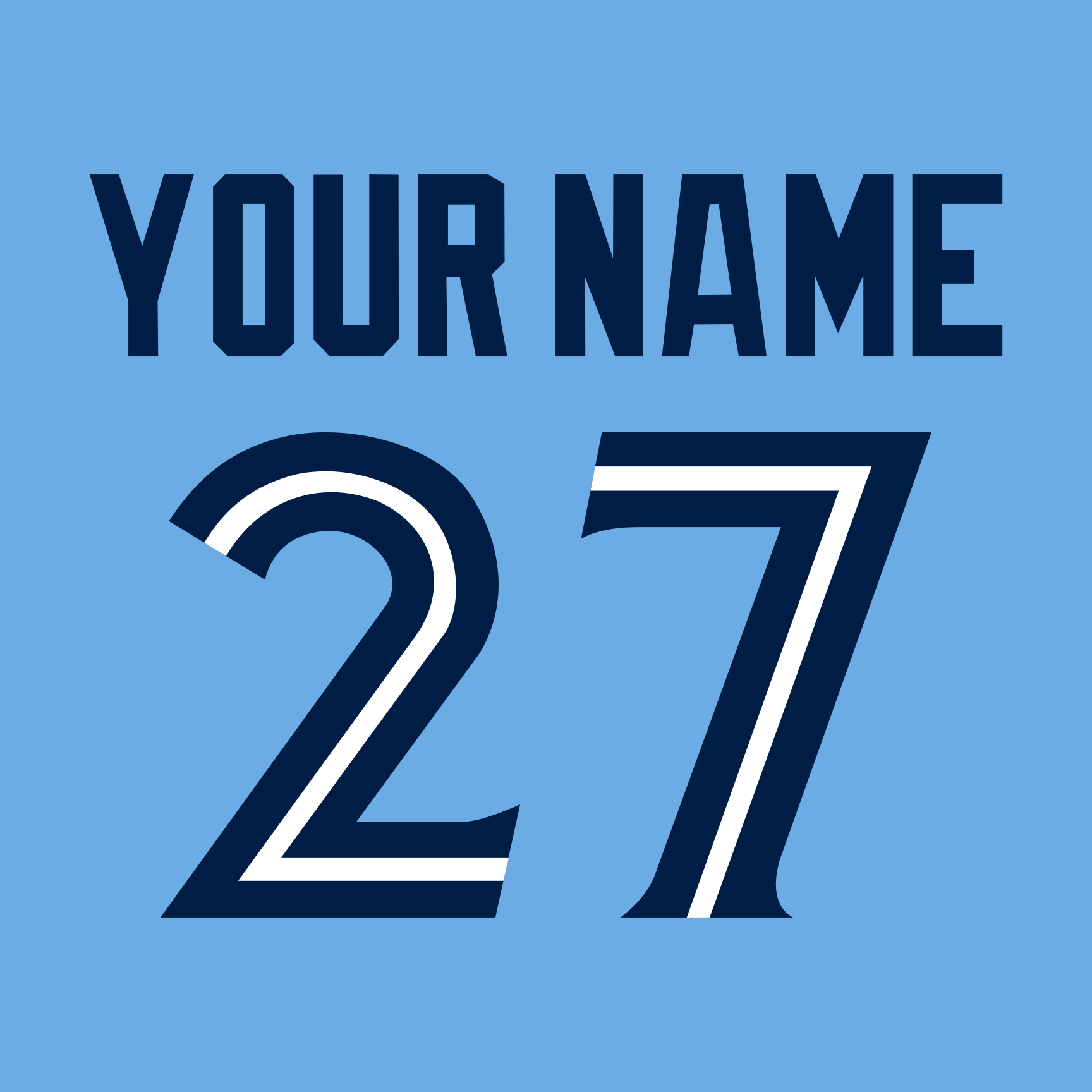 Toronto Blue Jays 2020-Present Light Blue Jersey Lettering Kit