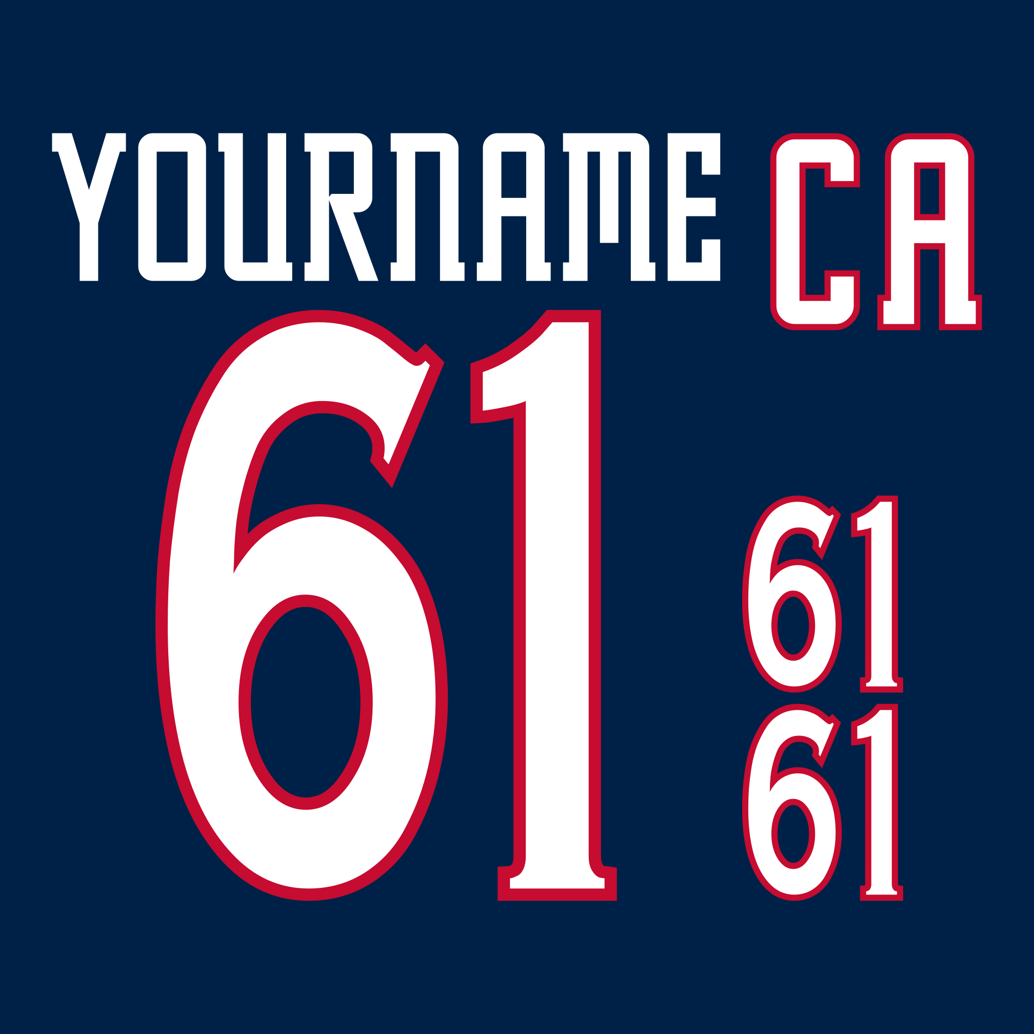 Columbus Blue Jackets 2001-17 Blue Jersey Lettering Kit