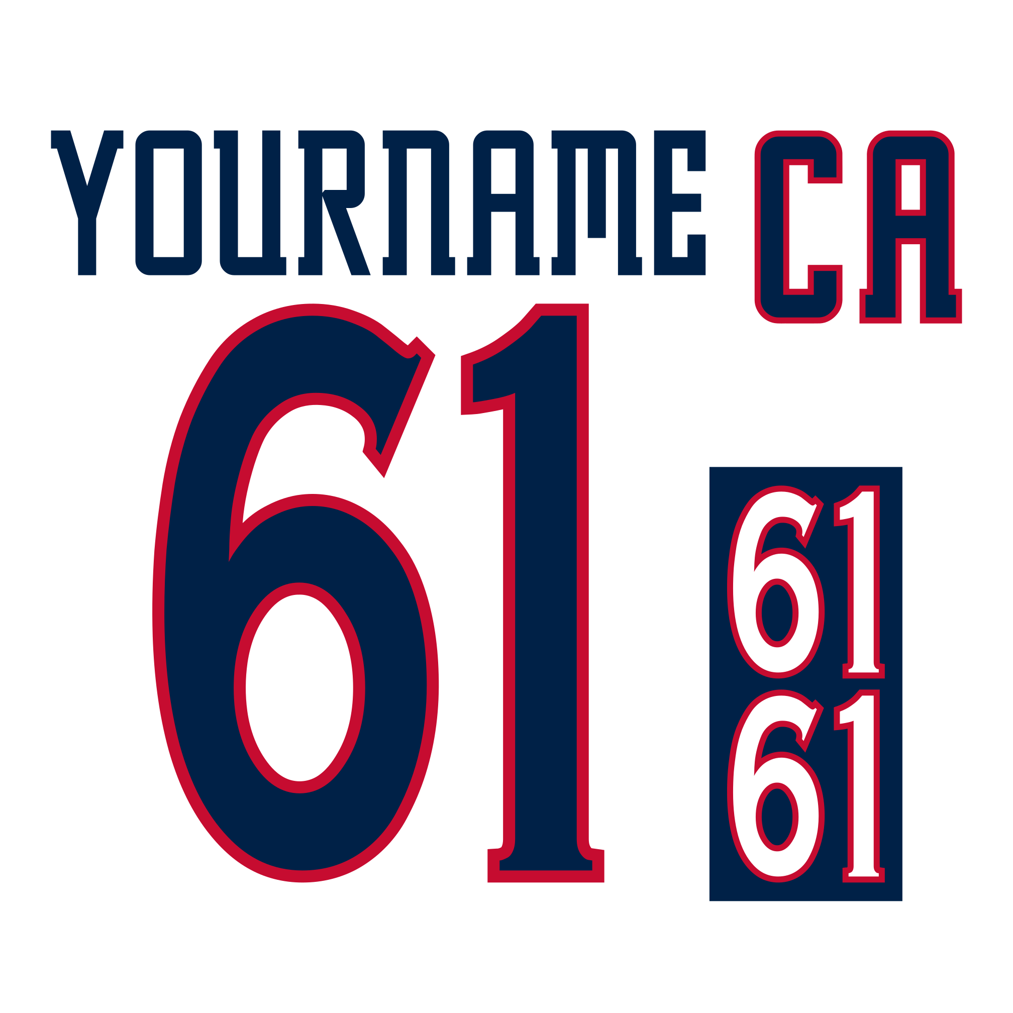 Columbus Blue Jackets 2001-17 White Jersey Lettering Kit