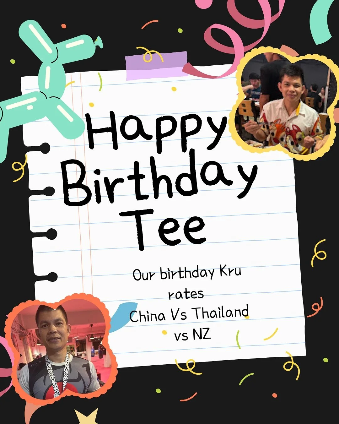 It's Birthday time for our legendary Kru Tee! After bribing him with cake, we got him to drop some truth bombs. He rates his absolute favourite things from all the places he's worked: 
Coffee ☕, Weather ☀️, and of course, his Students! 🥊
How high do