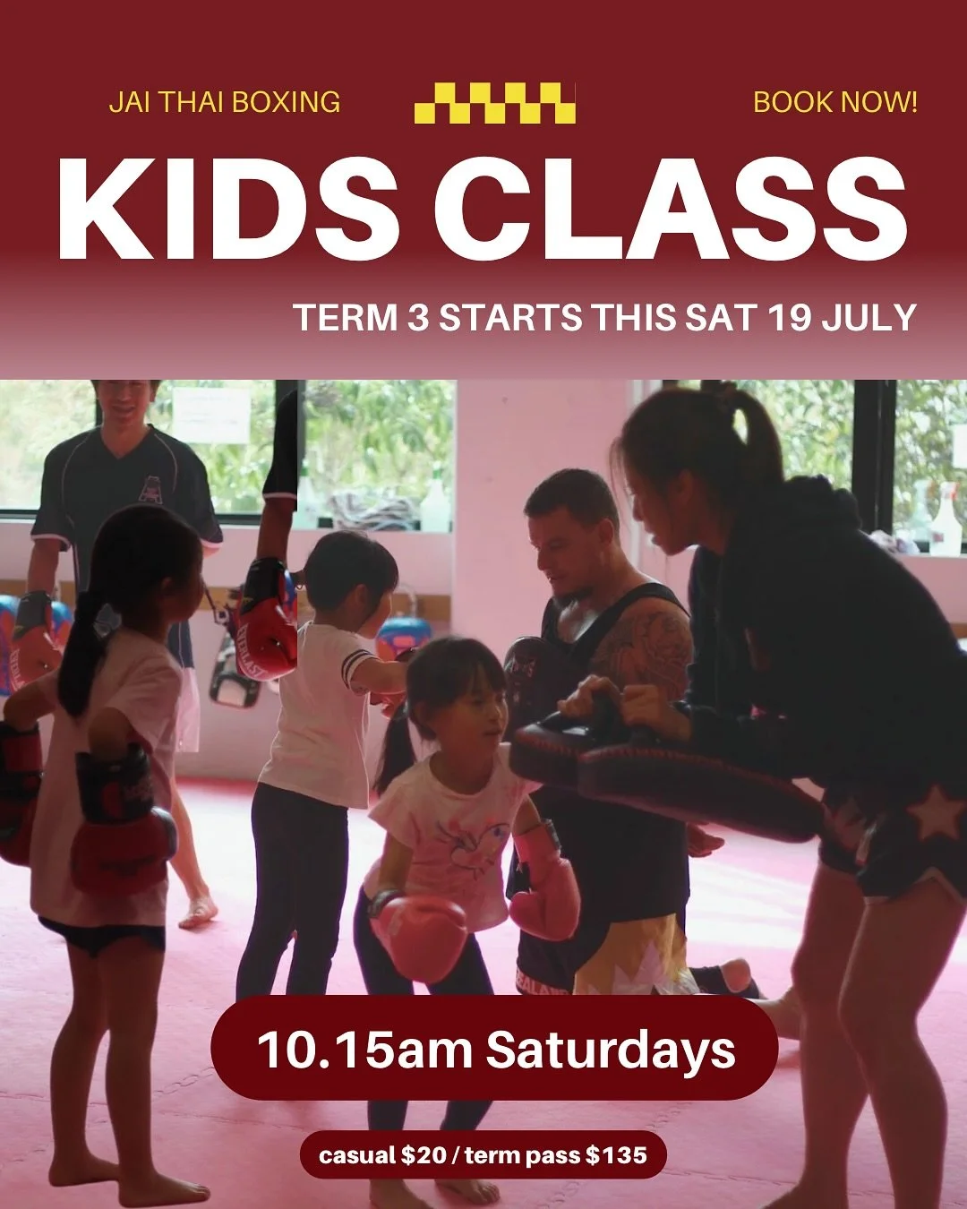 🔥 Term 3 starts this Saturday !
This isn't just about learning to kick and punch. This is about teaching your child how to stand tall, find their voice, and face the world with confidence.
Our kid's Muay Thai program teaches kids to be focused, disc