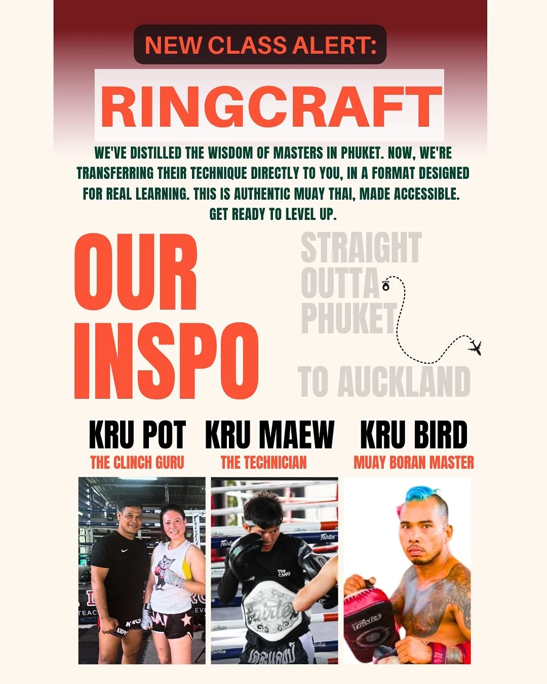 BACK FROM PHUKET, HEADED TO JAI! 🇹🇭✈️
We've just returned from a recon trip and have brought back expertise from the masters! (And, yes, a very exclusive Muay Thai retreat is brewing!) 🏝️🔥
Learn all the tips and tricks from renowned krus, includi