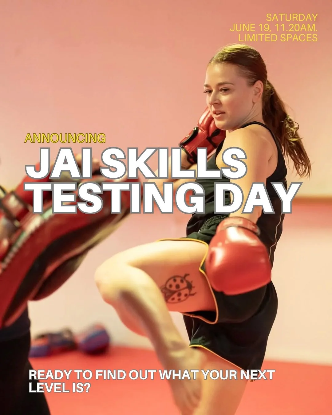 🤔 Curious about your Muay Thai progress? Join the JAI Thai Skills Testing Day on Saturday, July 19th to unlock your next level. Spots are limited, so book now on our website/app! 🔥 #jaithaiboxing #muaythaifighter #muaythailife