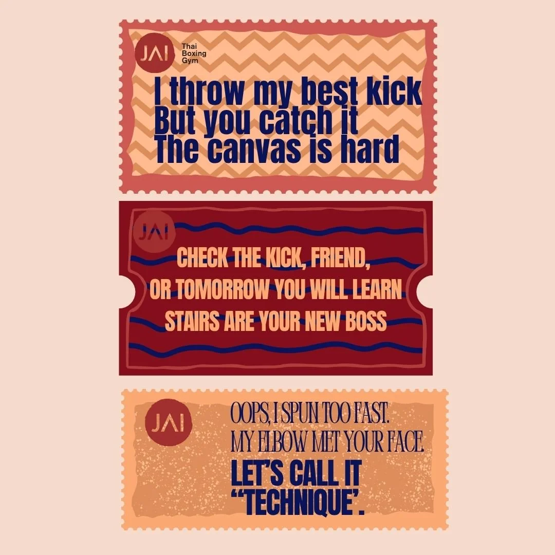 MUAY THAI HAIKU: Making poetry from pain
The results from our poll are in, and it was a close call! But the story doesn't end there...
For those who missed it, which poem resonates with you? A hard canvas, stair woes or just being the target of a way