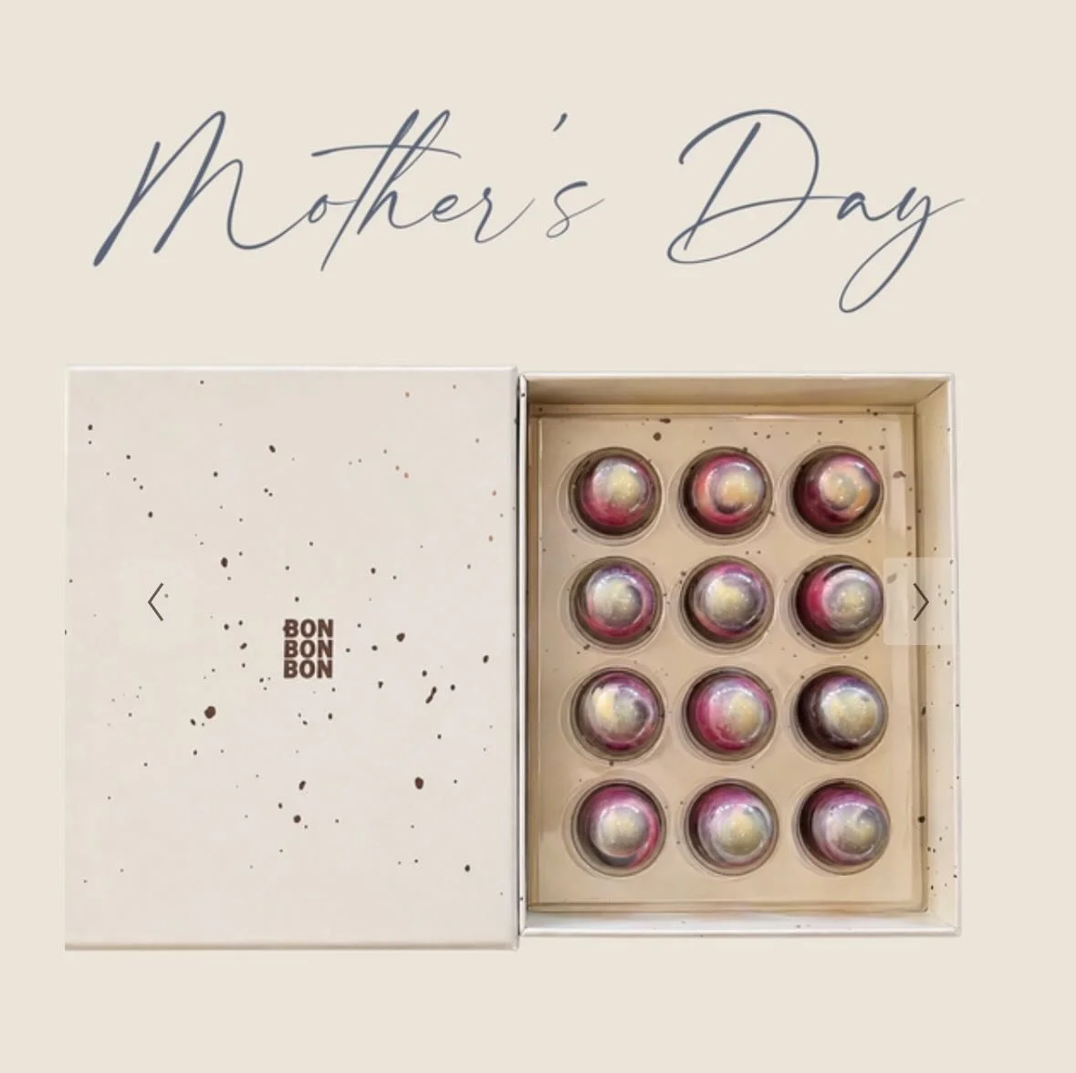 This Mother&rsquo;s Day, we&rsquo;ve created something softly nostalgic &mdash; a limited-edition collection of twelve bonbons, filled with strawberry and milk chocolate ganache.

Sweet, creamy, and comforting.
A little like childhood. A lot like lov