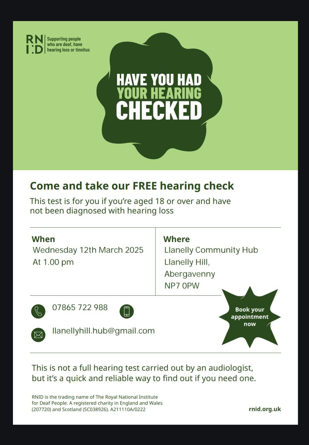 RNID FREE Hearing Check
