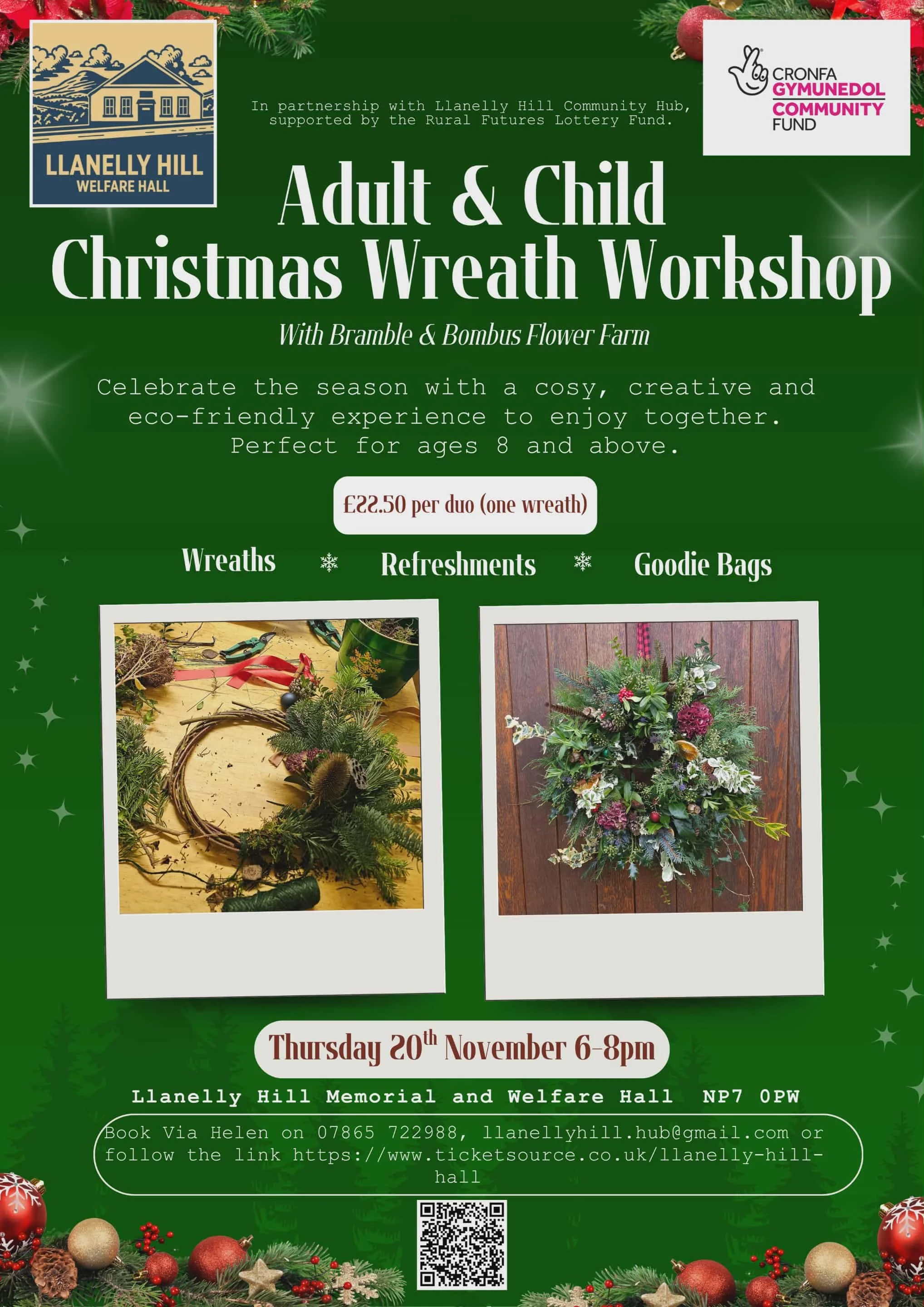  Christmas Wreath Workshop — In partnership with Bramble &amp; Bombus 