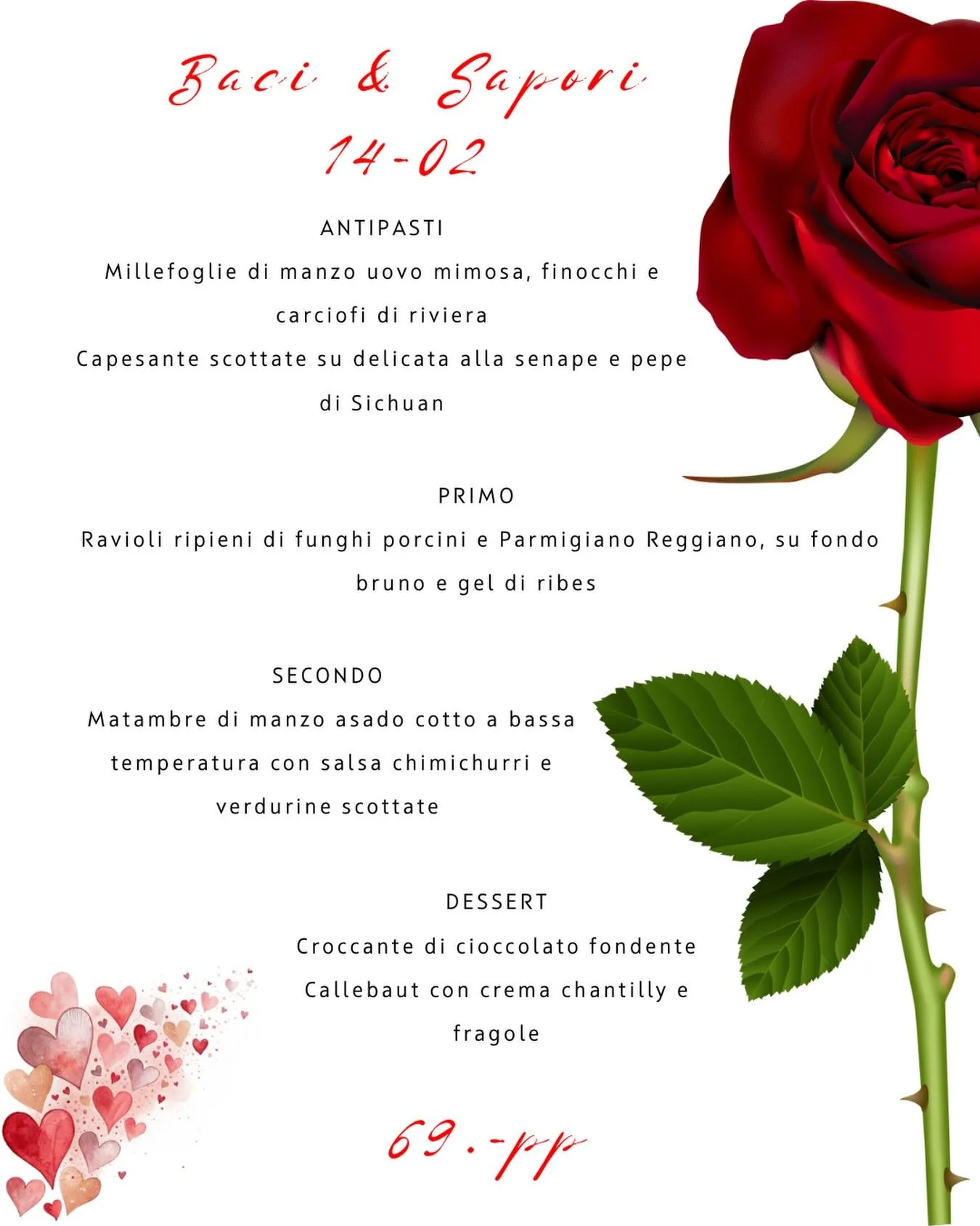 Per San Valentino vi aspettiamo con Baci &amp; Sapori 💕
Un men&ugrave; dedicato a chi ama condividere emozioni a tavola 🥂
Prenotazione consigliata 📞 076/624.79.00 ✨🍽️

#SanValentino #BaciESapori #CenaRomantica #RistoranteDegliAmici #Vezia AmoreAT