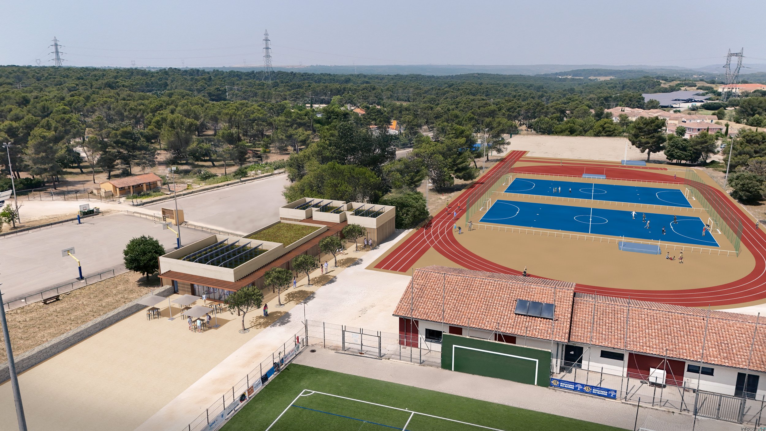 Vestiaires &amp; piste d’athlétisme, Cabriès