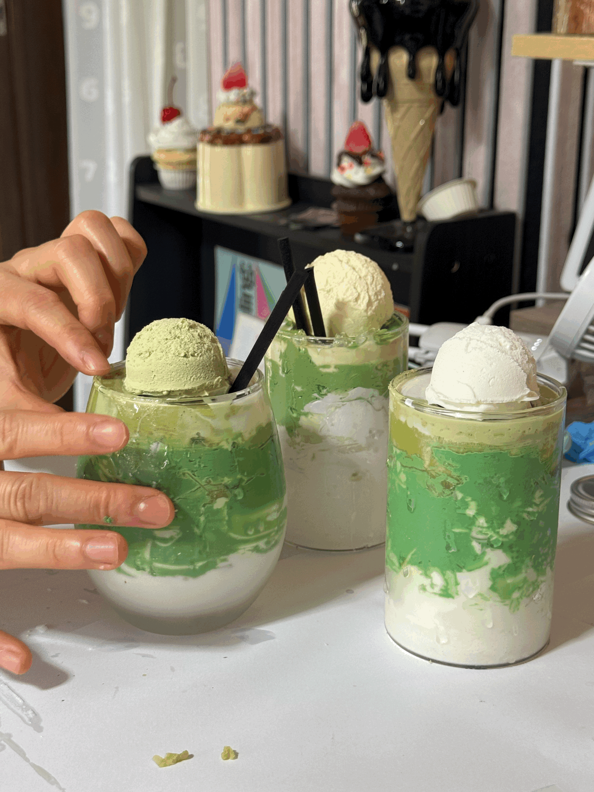 n69 抹茶ラテフロート｜Matcha Latte Float｜抹茶拿鐵雪糕／冰淇淋