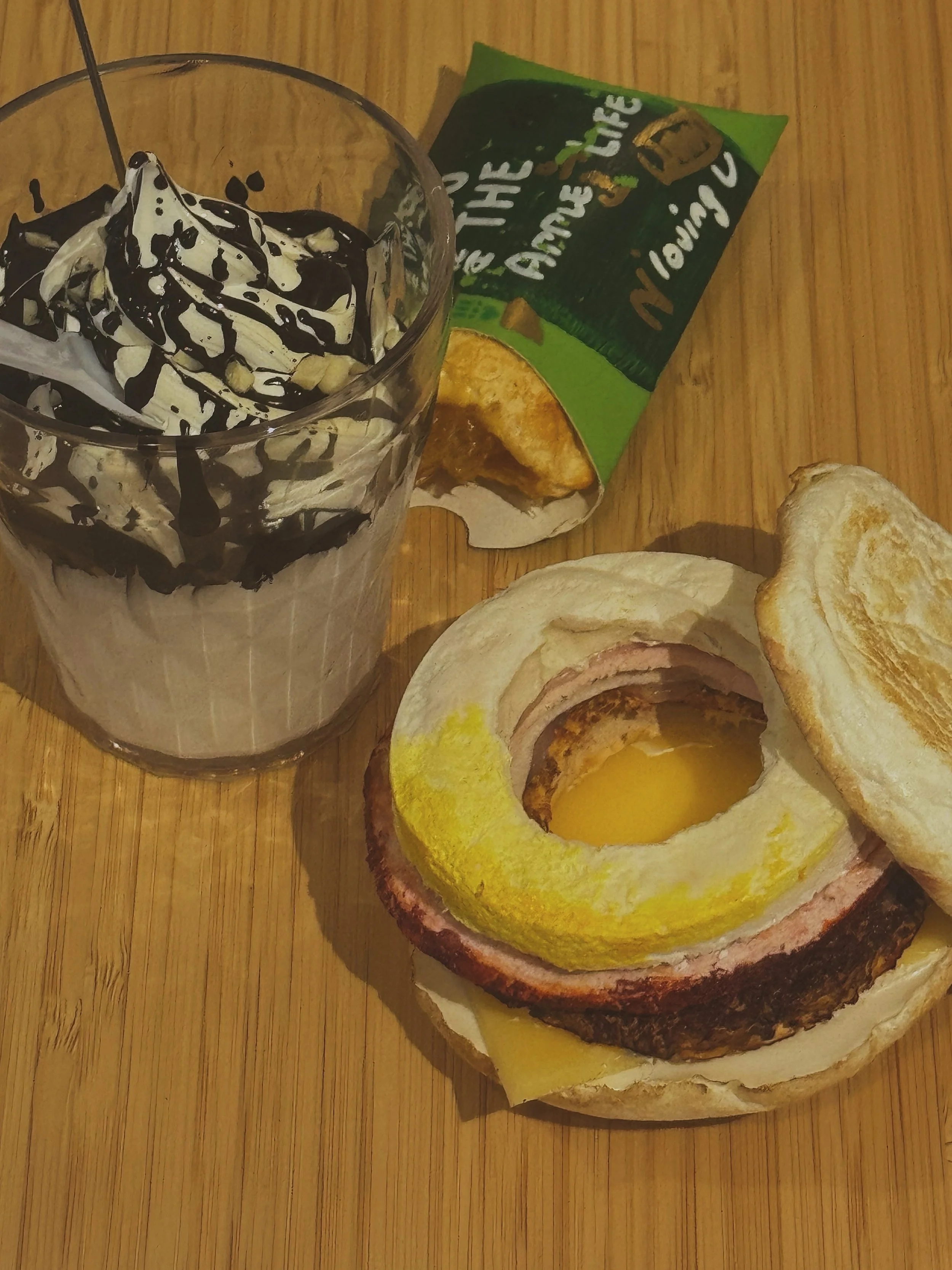 エッグマックマフィン収納ケース完成品｜Finished Egg McMuffin storage box｜火腿芝蛋漢堡收納盒完成品