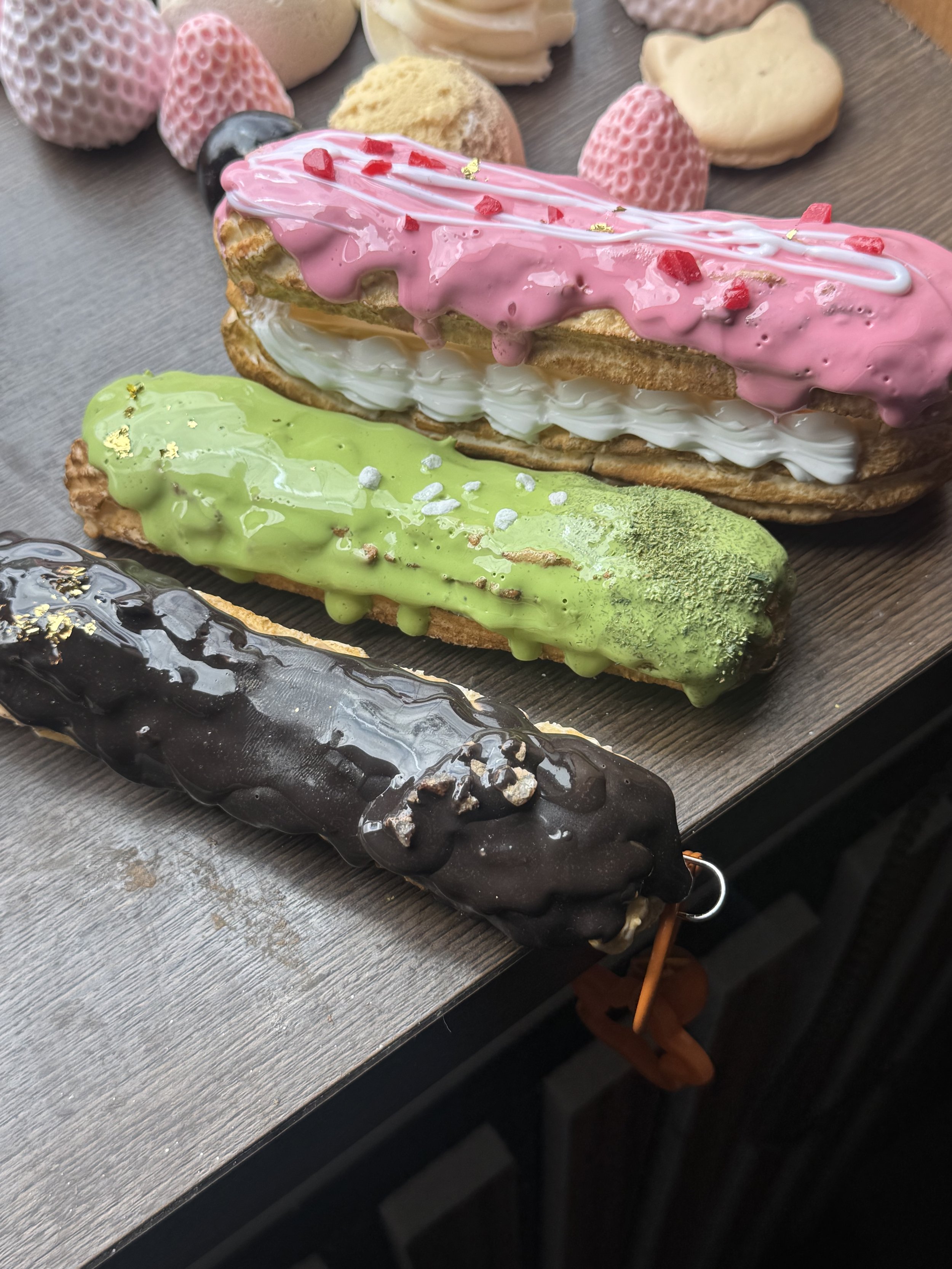 エクレア チャーム＆お香立て完成品｜Finished Éclair Charm & Incense Holder｜閃電泡芙掛飾及香座完成品