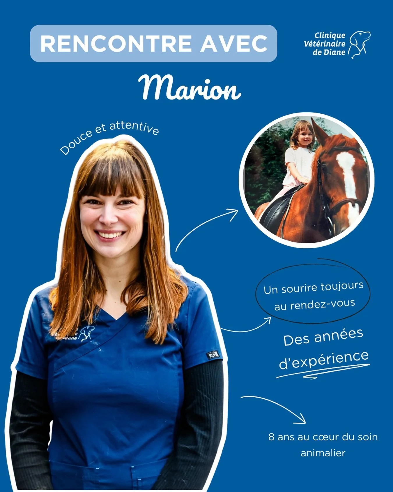 👩&zwj;⚕️ Portrait d&rsquo;&eacute;quipe : &agrave; la rencontre de Marion, notre auxiliaire lumineuse

📸 Douceur, sourire et professionnalisme : voil&agrave; trois mots qui d&eacute;crivent Marion, notre nouvelle auxiliaire v&eacute;t&eacute;rinair