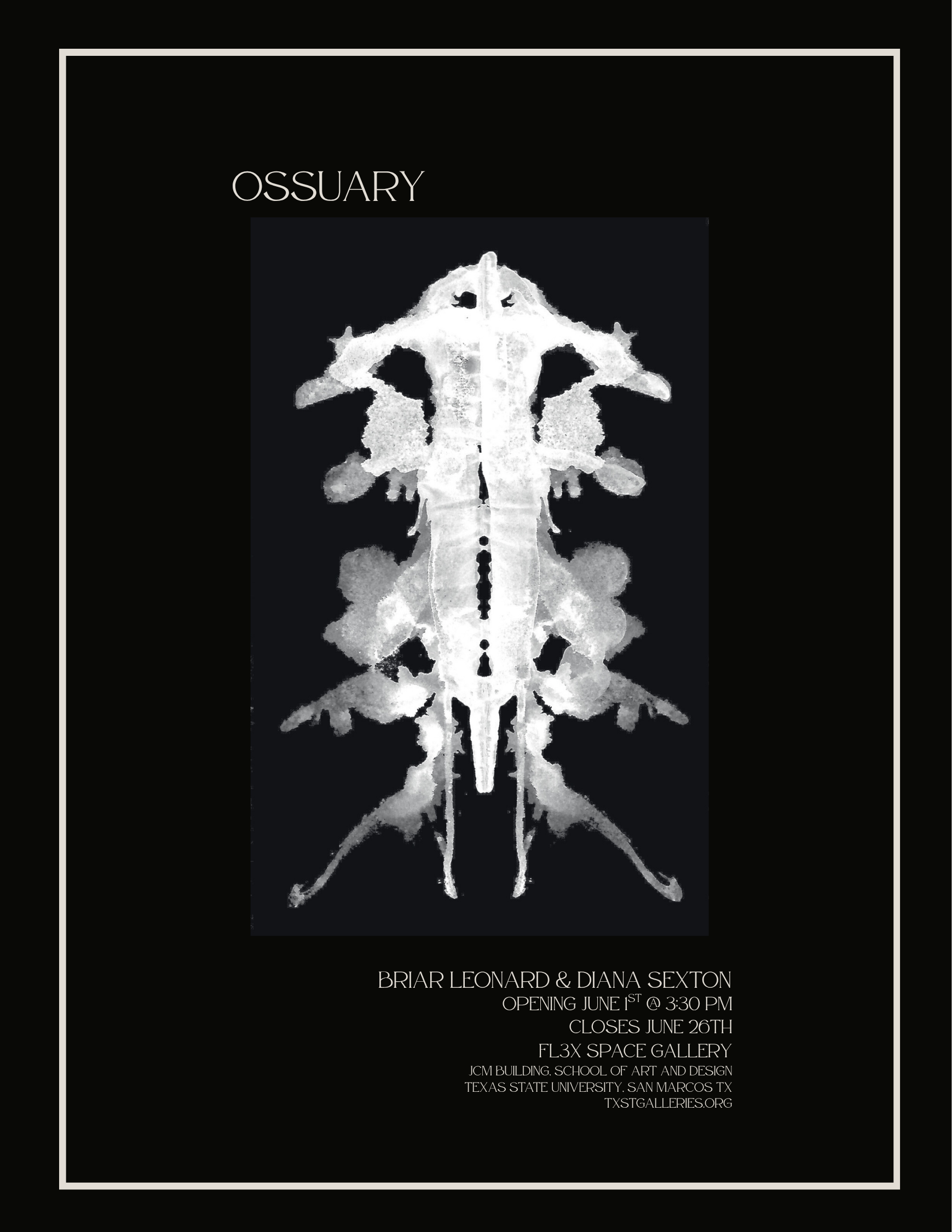 Opening Reception – Ossuary: Briar Leonard &amp; Diana Sexton