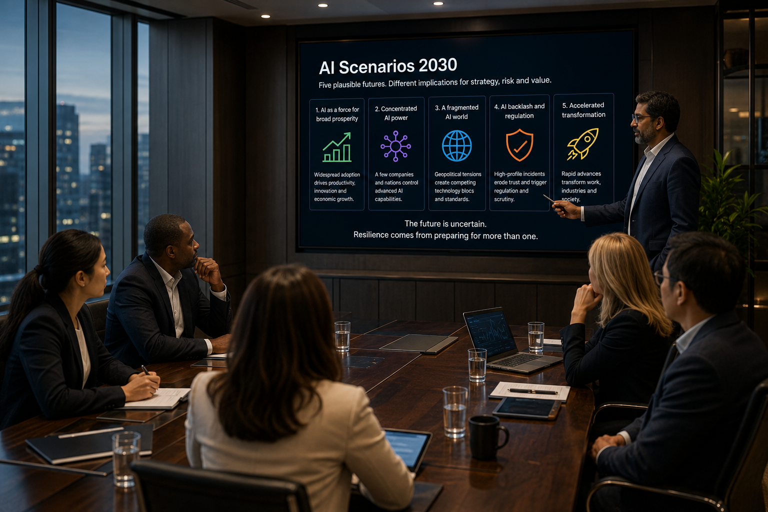 AI Scenarios 2030: Strategic Implications for the Board