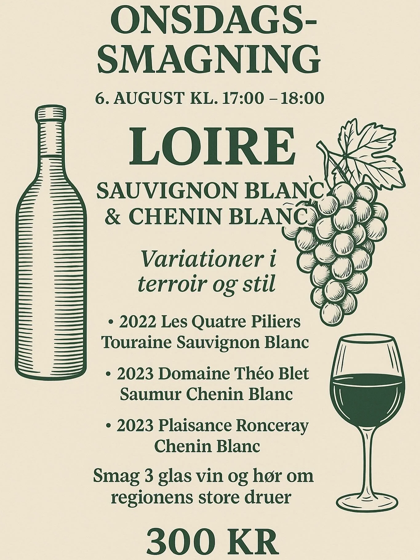Vi g&aring;r nu p&aring; sommerferie og vender tilbage den 6. august &ndash; og det fejrer vi med en stemningsfuld vinsmagning i vinbaren!🍇🍷

Vi &oslash;nsker alle vores g&aelig;ster en sk&oslash;n sommer og gl&aelig;der os til at byde jer velkomme