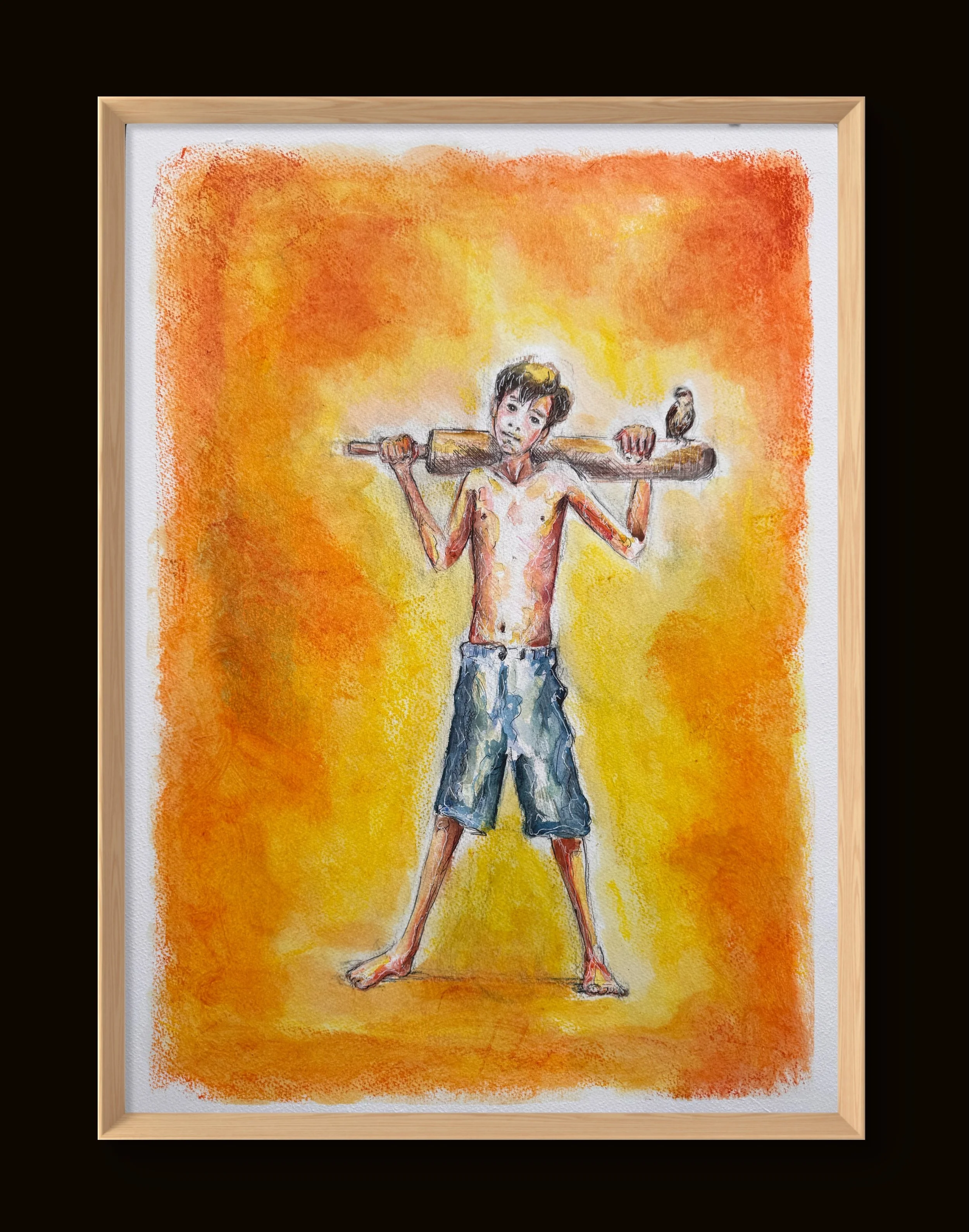 'The Colour Of Contentment' 
A2 42 x 59.4 cm Mixed medium on Watercolour Paper