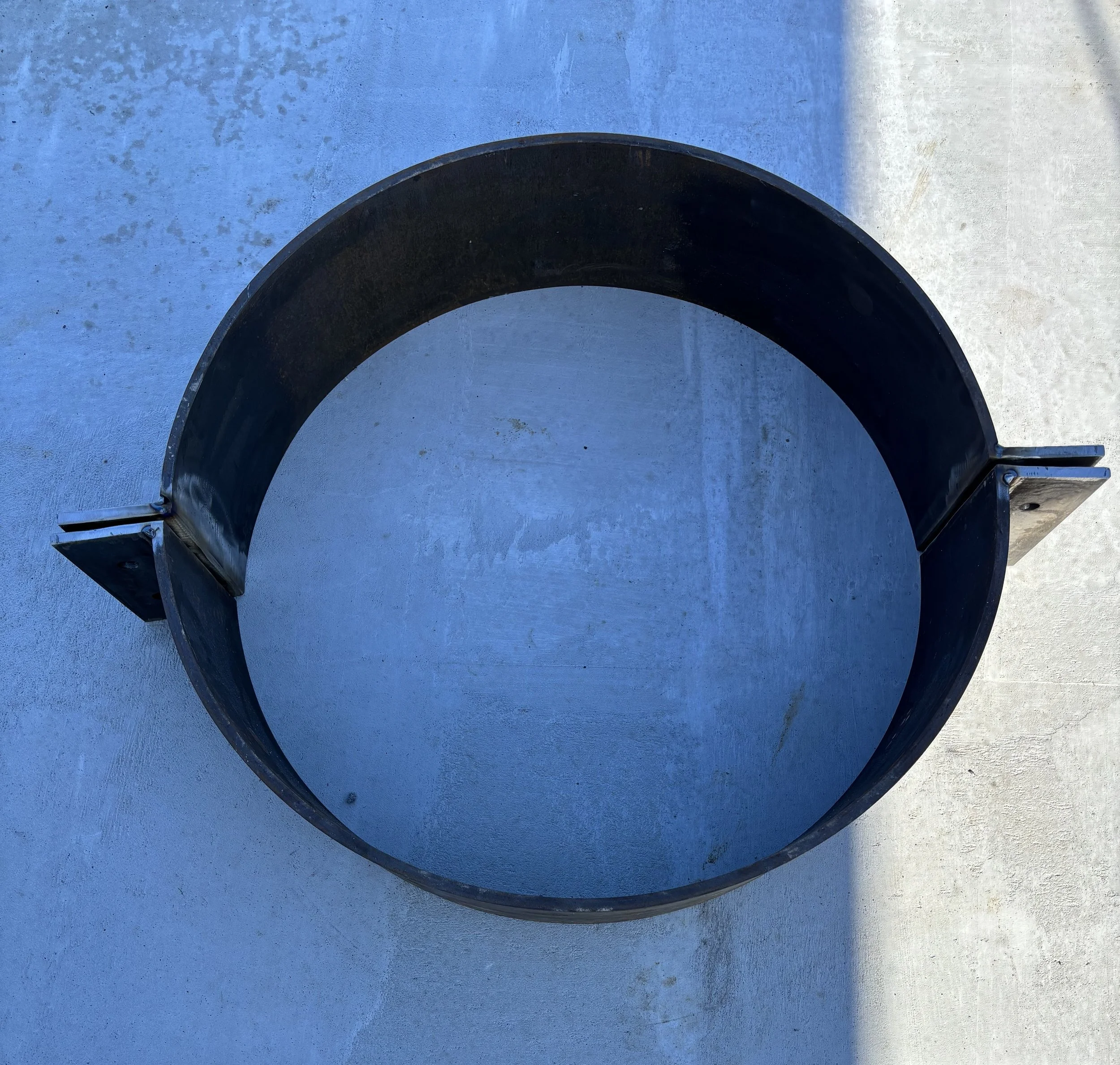 Custom fabricated pipe support.