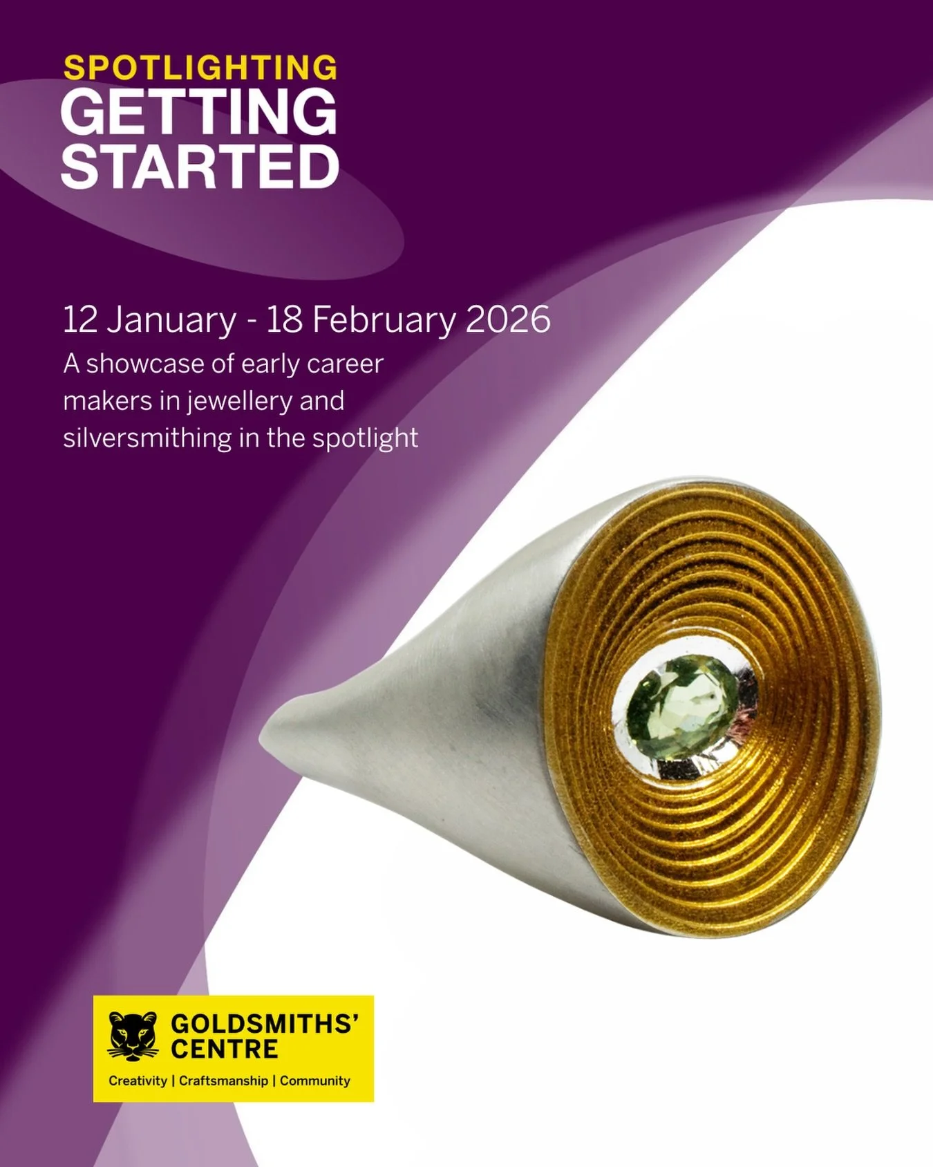 I&rsquo;m so excited to share that I&rsquo;ll be exhibiting three pieces of my work at the Goldsmiths&rsquo; Centre in London from 12th January to 18th February 2026 as part of the Goldsmiths&rsquo; Spotlighting programme. My jewellery will be among 