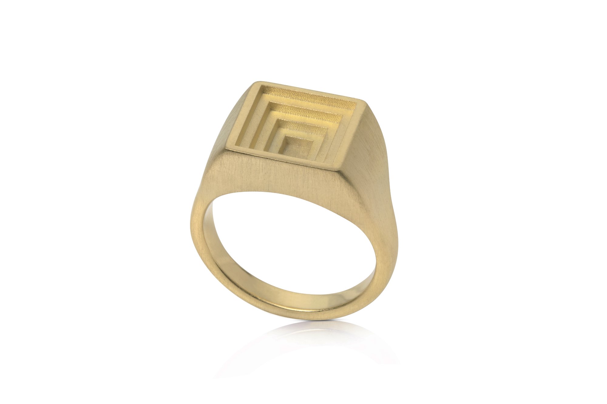 Square Top Signet Ring 18ct Gold