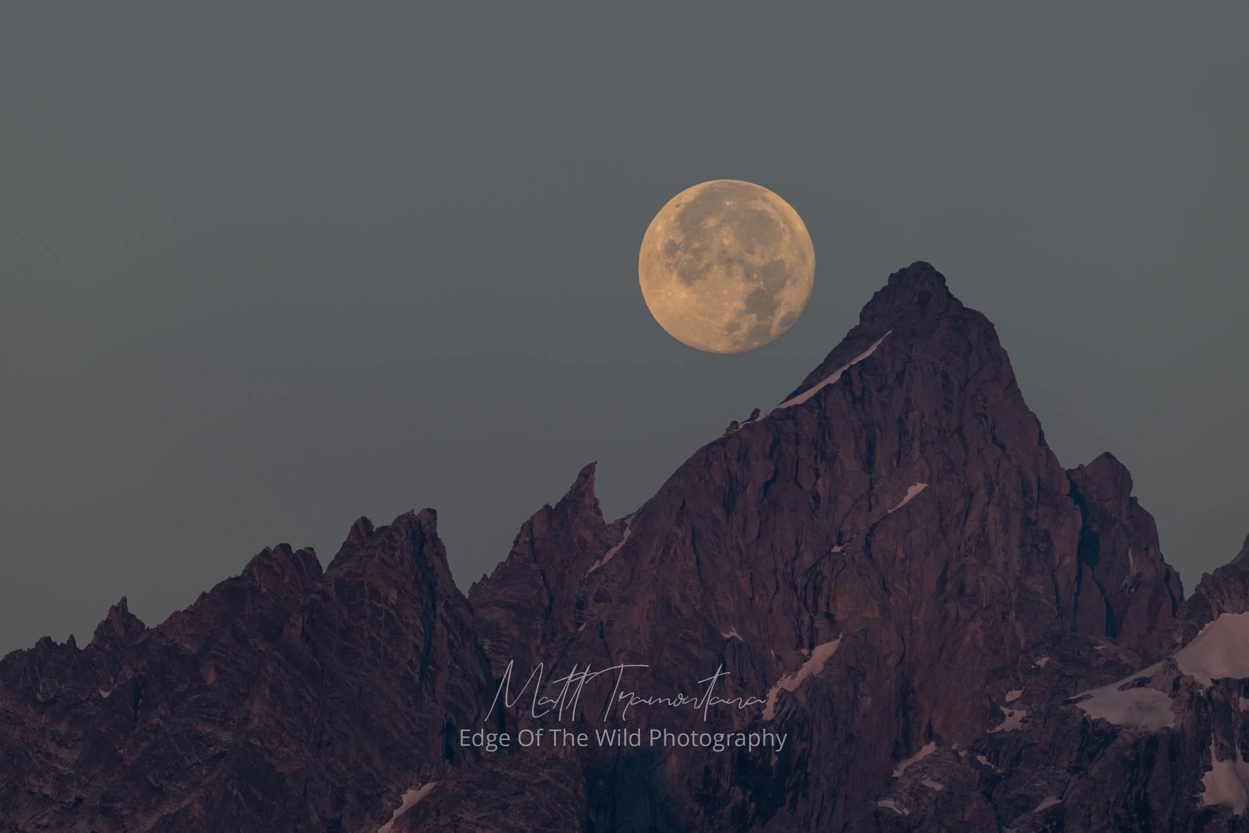 Grand Teton Moon Wide Angle