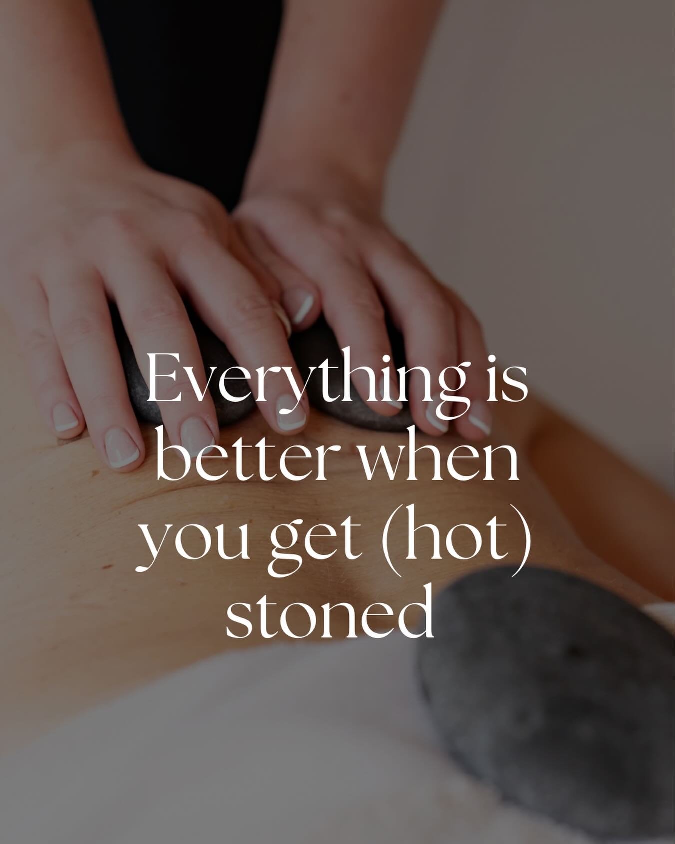 Relax, unwind, and feel the stress melt away with a hot stone massage. 🌿✨ Last week to enjoy HX1 introductory discount, you do not need to be a member of the gym to book a massage with me! 

Benefits include:
🔥 Deep relaxation &amp; stress relief
?