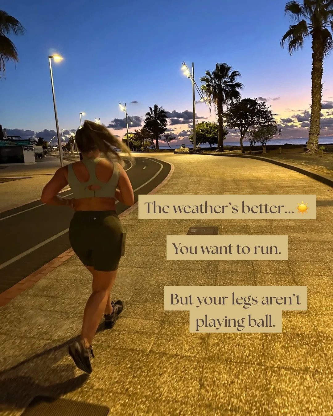 The sun comes out and suddenly we all want to run more ☀️

This is when I see the biggest spike in shin pain.

If you&rsquo;re increasing mileage, adding speed work, or getting back into consistency, your tissues need time to adapt.

Shin splints are