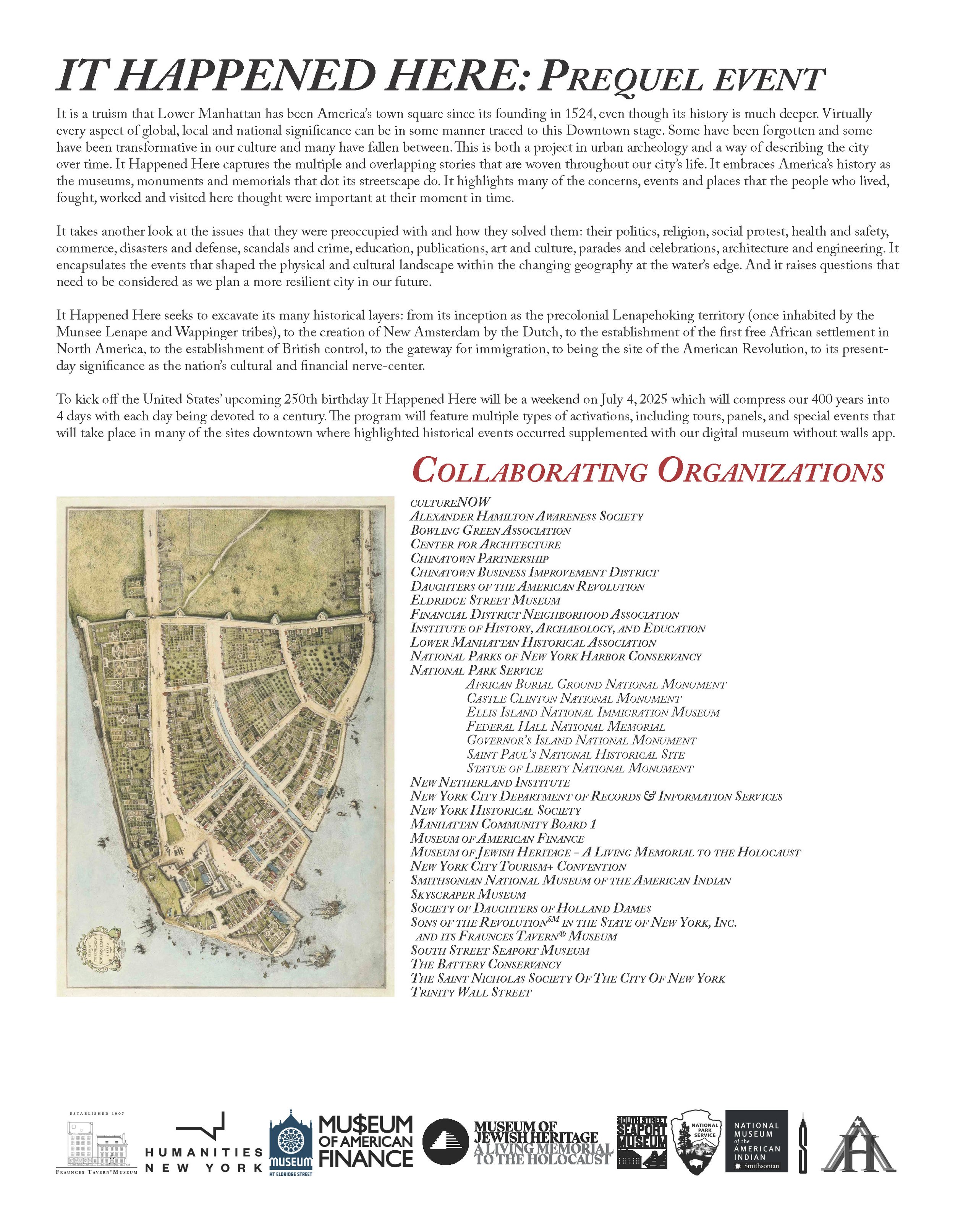 Program - It Happened Here and Collaborating Organizations