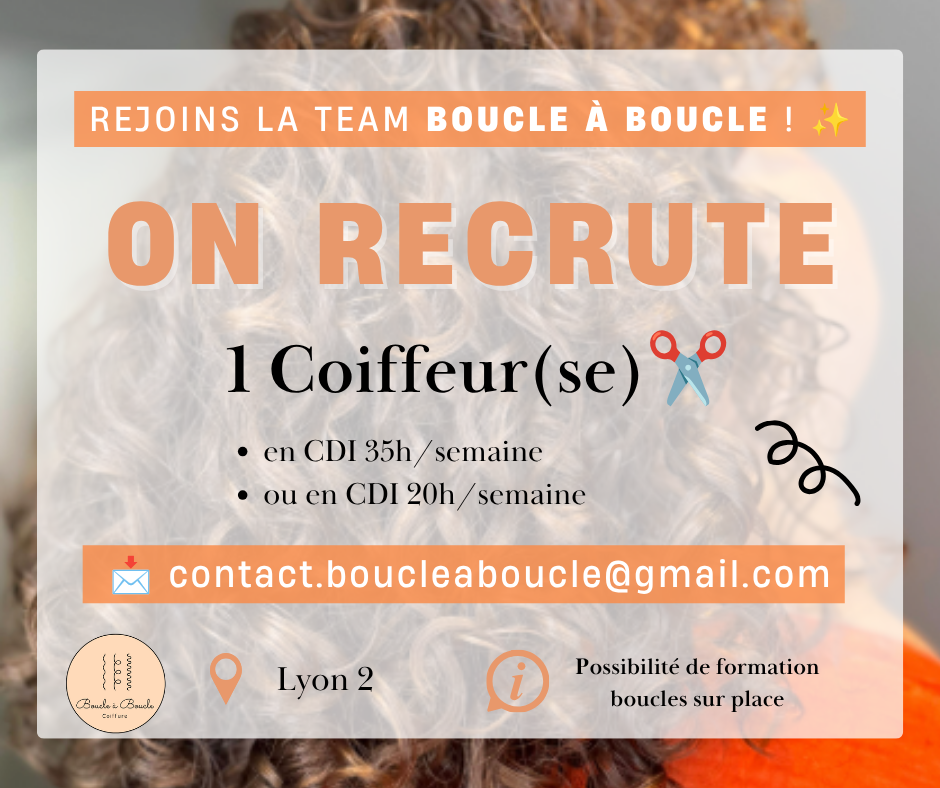 Offre d’emploi – Coiffeur•se (H/F) CDI temps complet/temps partiel