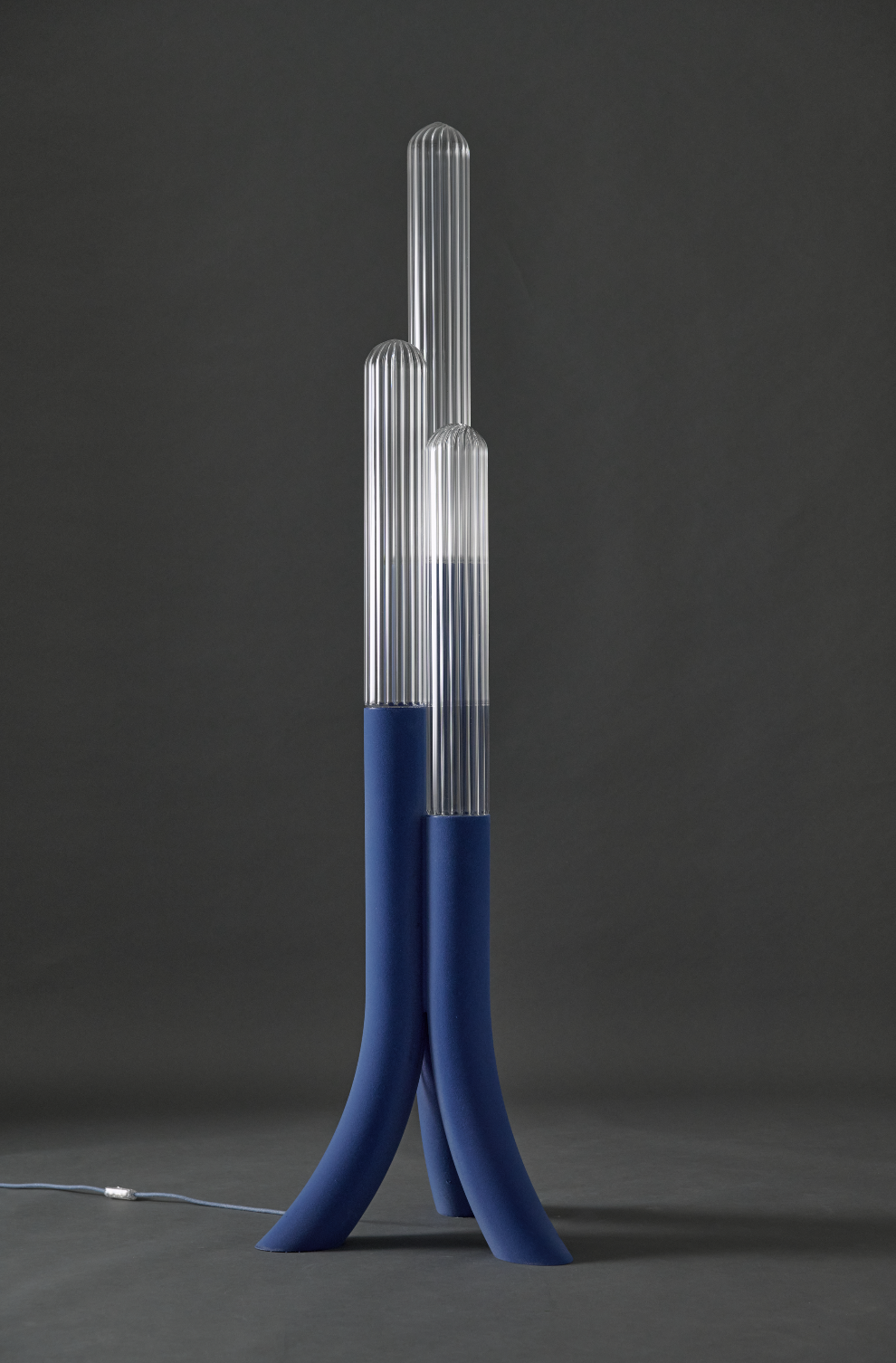 CACTUS LAMPADAIRE - VELOURS BLEU