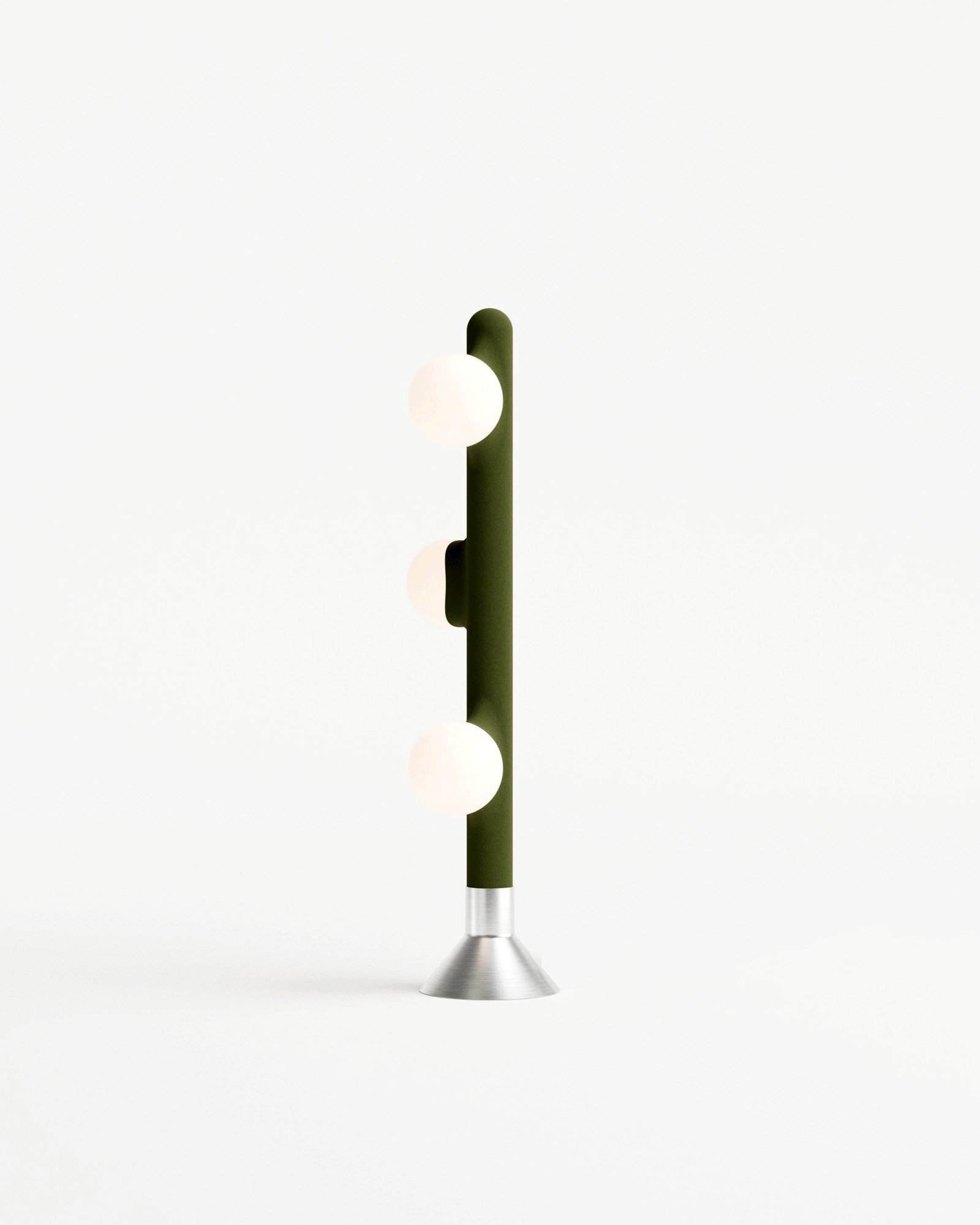 MICKAEL KOSKA X MONDE SINGULIER - FLOOR LAMP - VELOURS BLUE - BROWN - GREEN