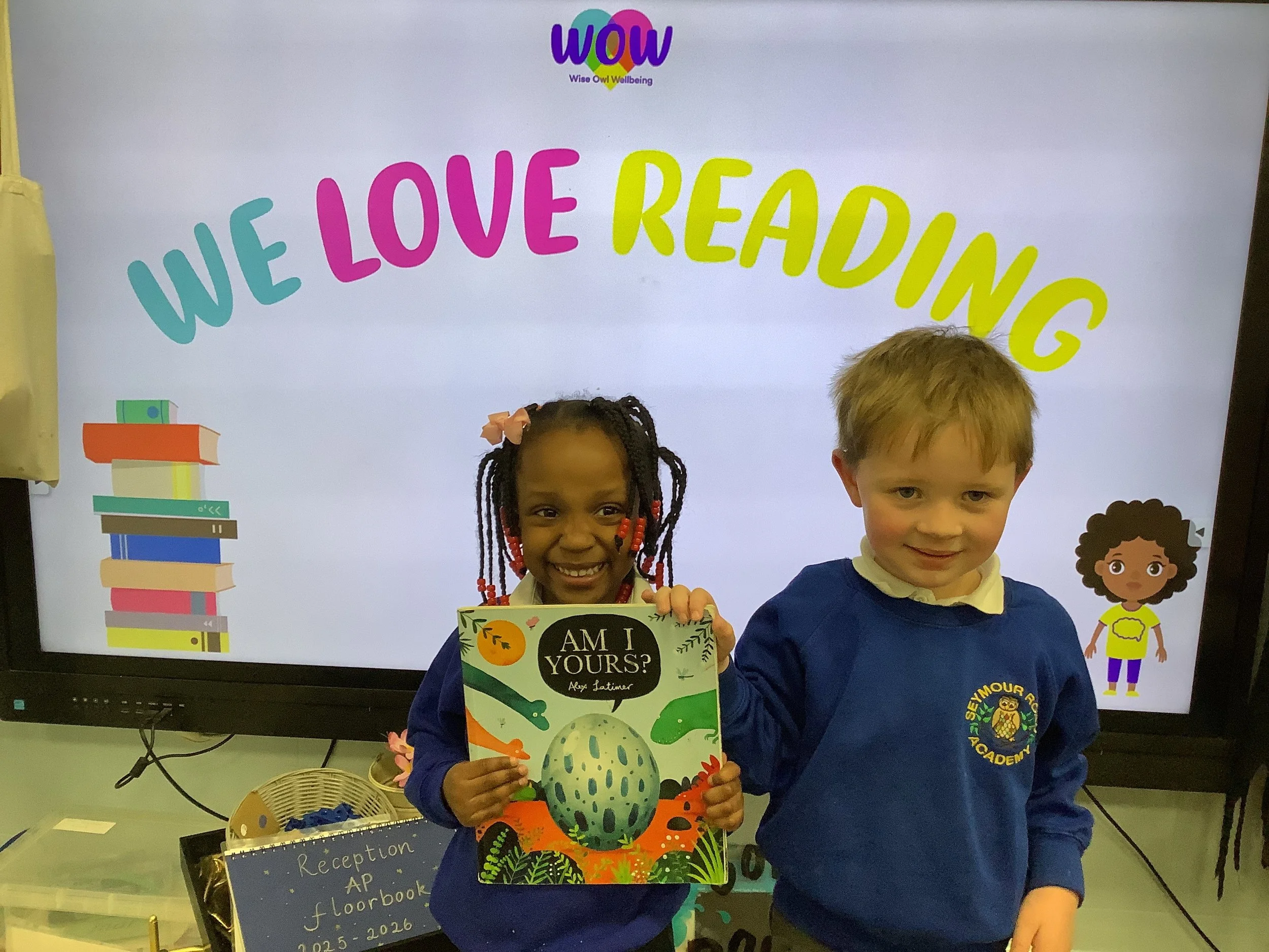 Reception are reading…I am yours! 