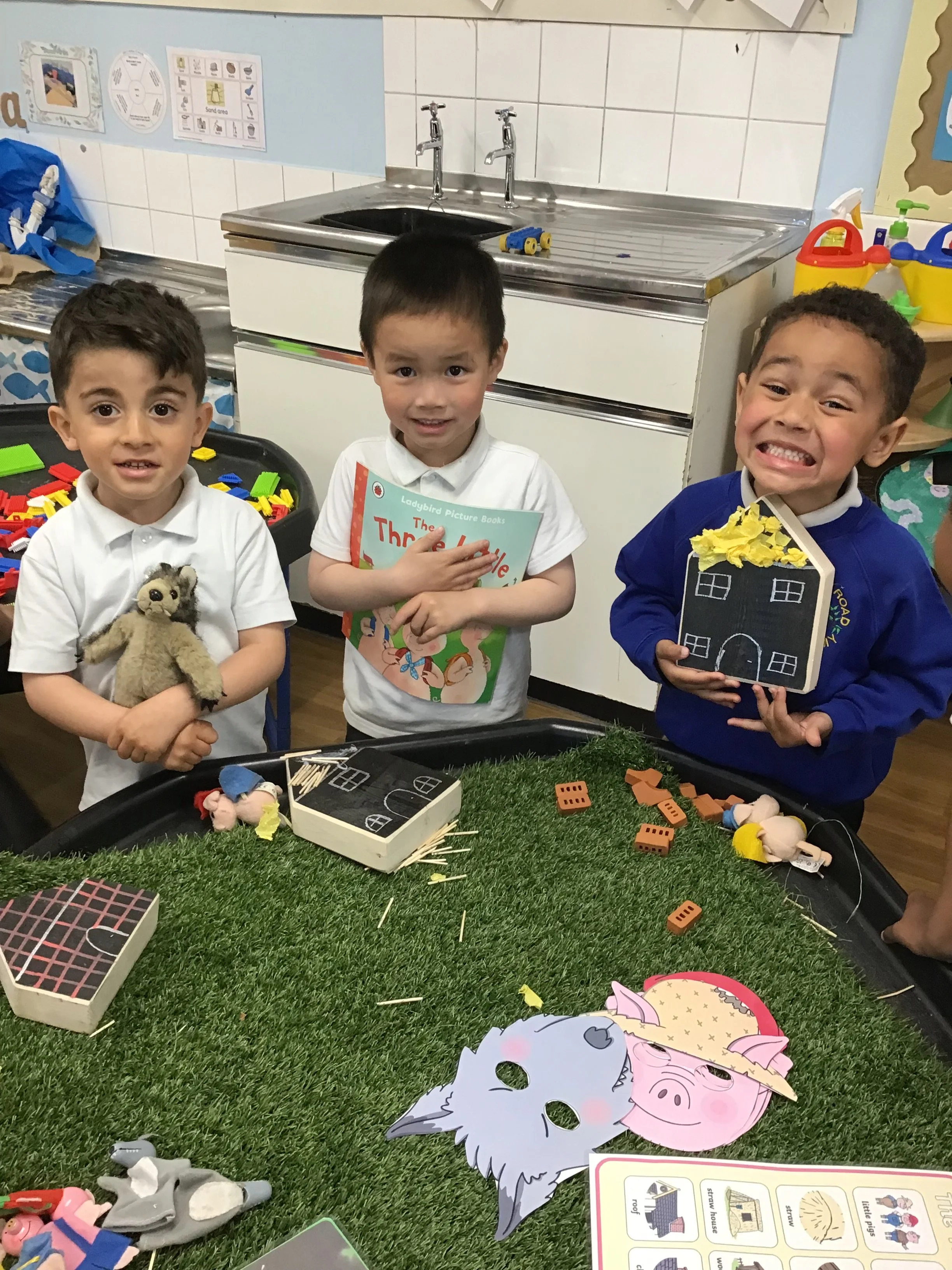 Nursery are reading…The Three Little Pigs!