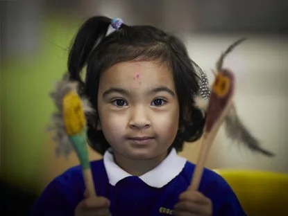 Pupil holding craft objects