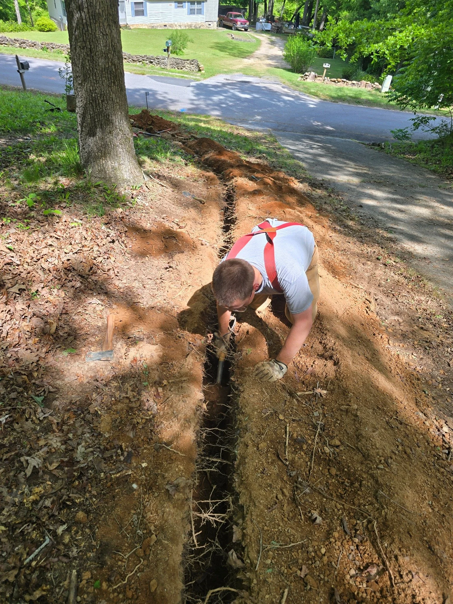 Water service line repair near Clemson, SC by Craftsmen Plumbing