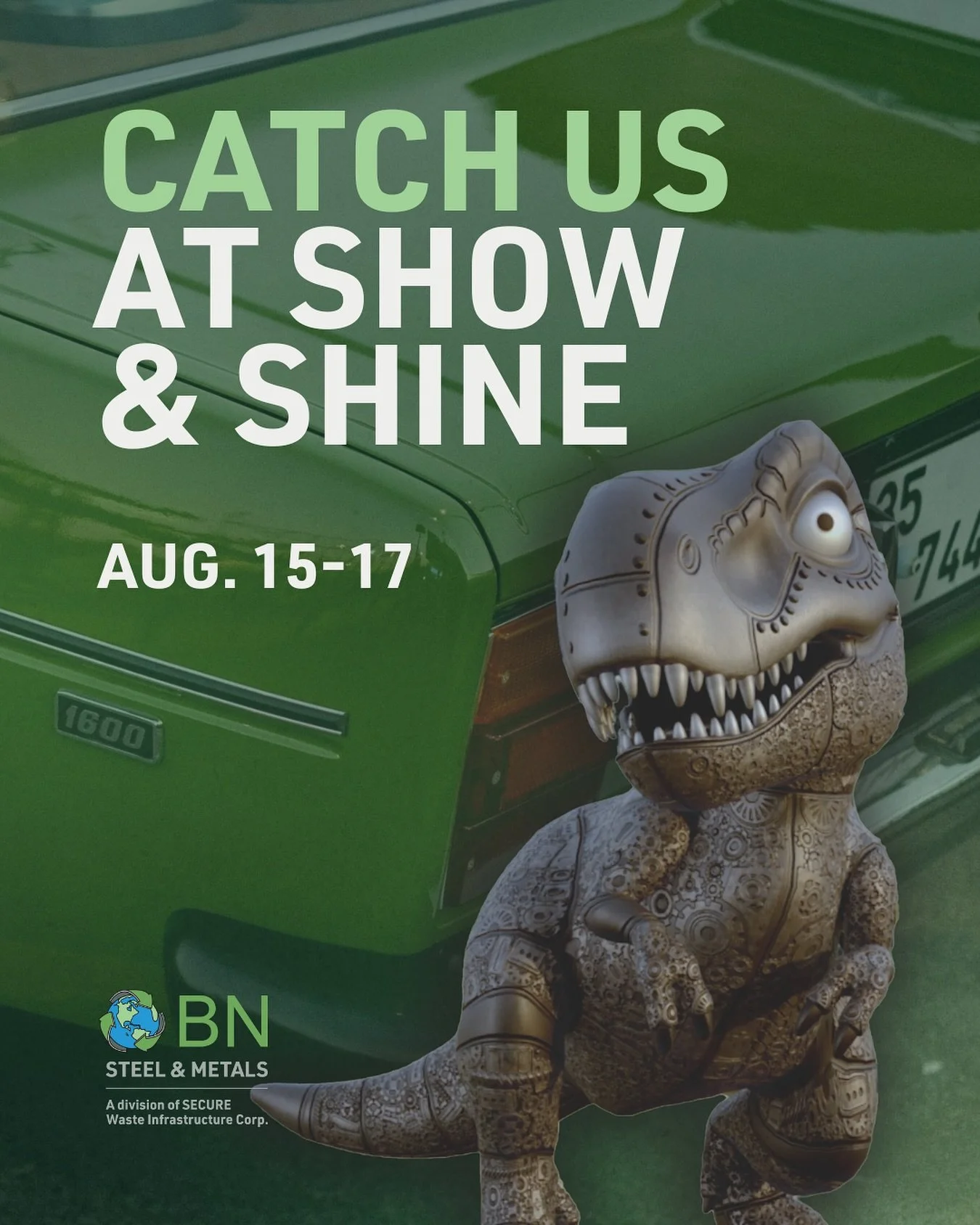 Saskatoon, we’ll be downtown from Aug. 15 to 17 for Rock 102’s Show & Shine, the city’s iconic car show lining the streets with vintage, must-see rides. Real metal, real craftsmanship. We’re proud to support these metal wo